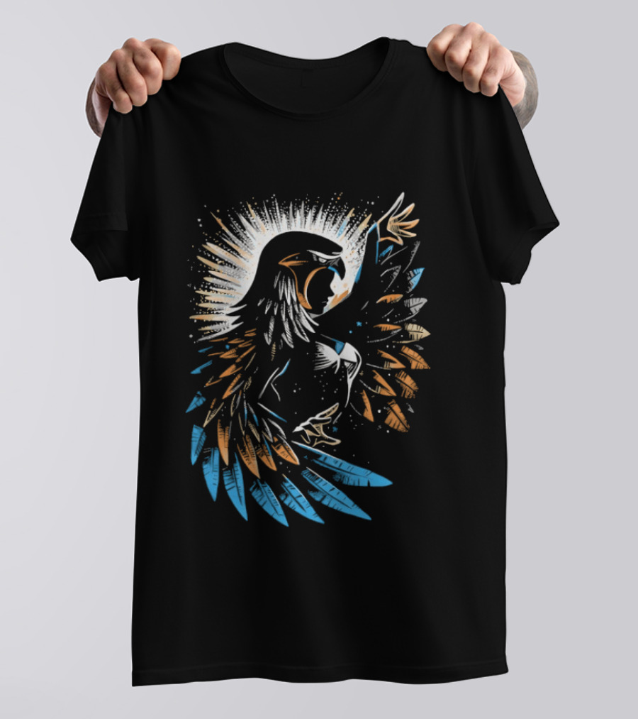 Sorceress Of Castle Grayskull The Falcon Sorceress Bold Colorful Bird T-Shirt