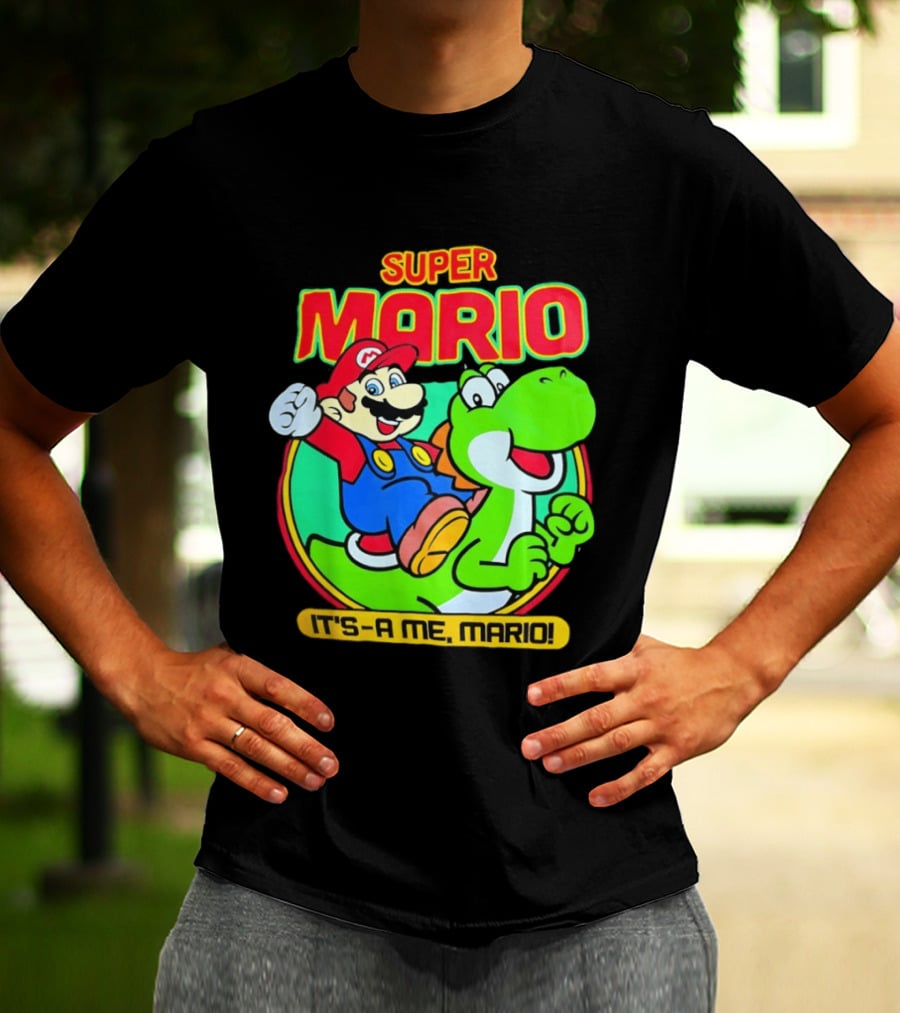 Super Mario Yoshi It's A Me Mario Nostalgic Adventure T-Shirt