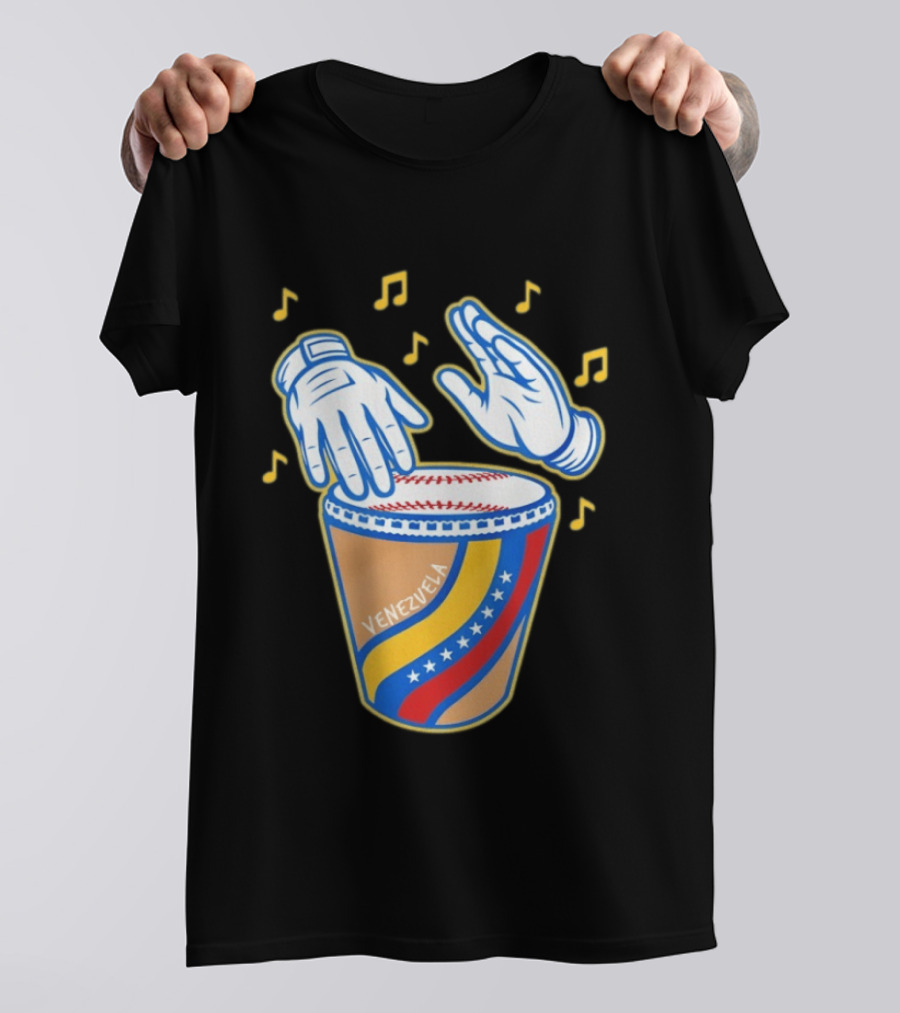 Tambor Béisbol Venezuela 2026 Musical Celebration Mexican Baseball Fusion T-Shirt