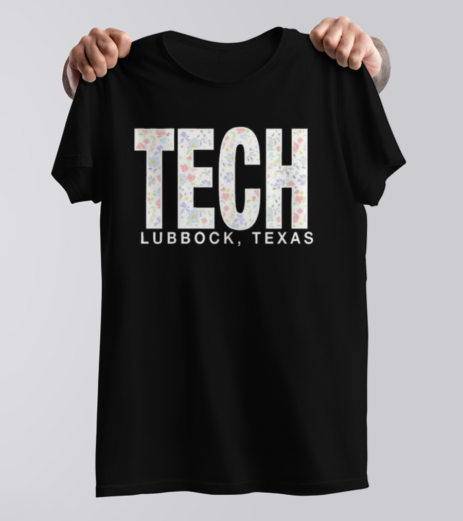 Texas Tech Lubbock Texas Floral Print T-Shirt