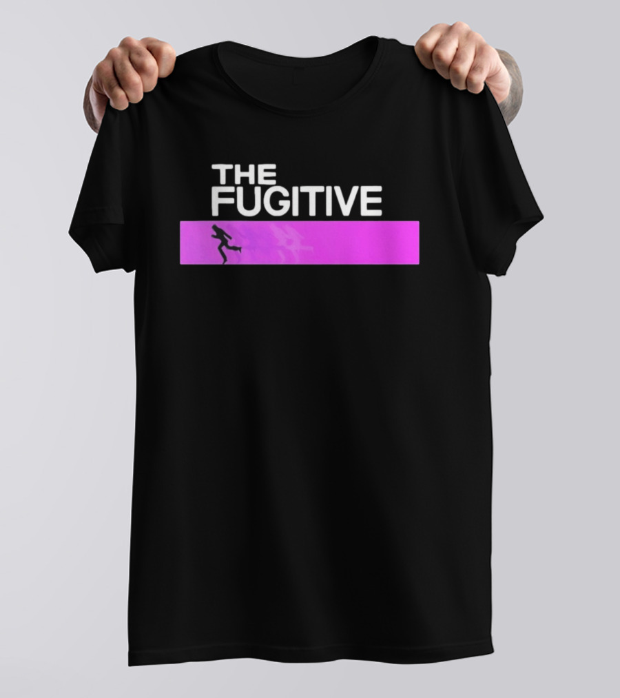 The Fugitive Silhouette Running On Purple Bar T-Shirt