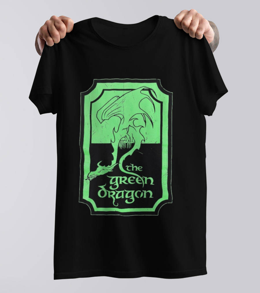 The Green Dragon Lord Of The Rings Fantasy Tavern T-Shirt