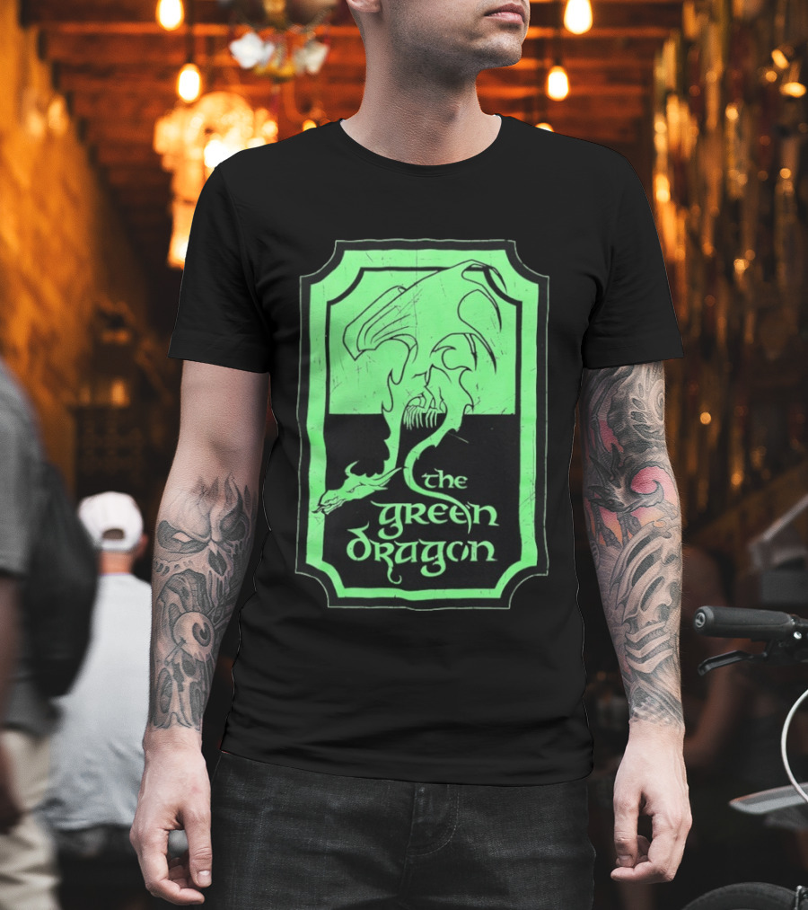 The Green Dragon Lord Of The Rings Fantasy Tavern T-Shirt