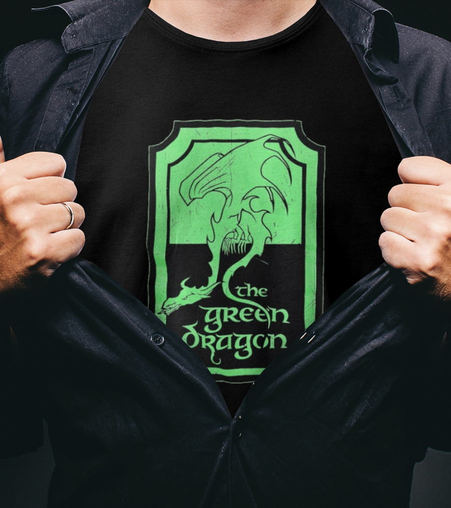 The Green Dragon Lord Of The Rings Fantasy Tavern T-Shirt