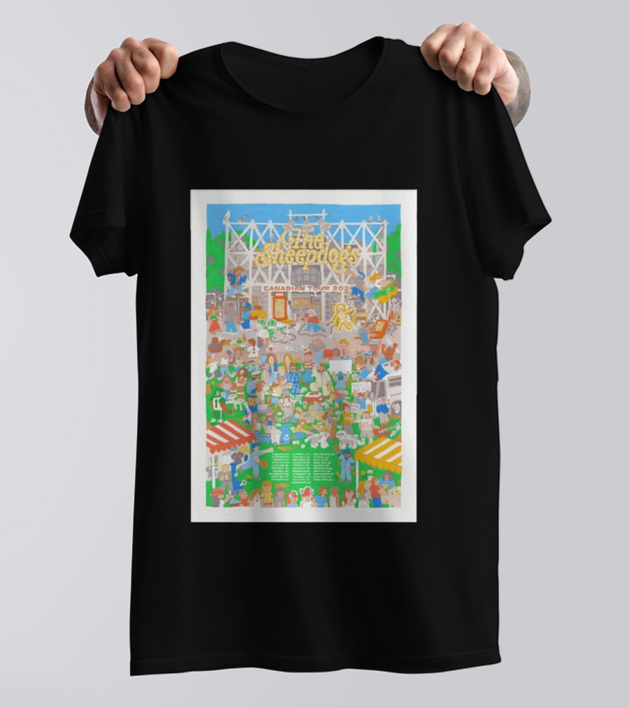 The Sheepdogs Canadian Tour 2026 Colorful Festival Scene With Crowd And Marquee T-Shirt