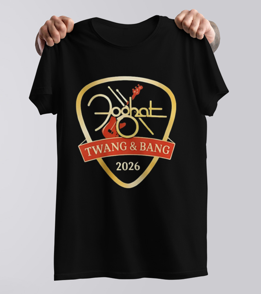 Foghat Twang And Bang 2026 Guitar Pick T-Shirt
