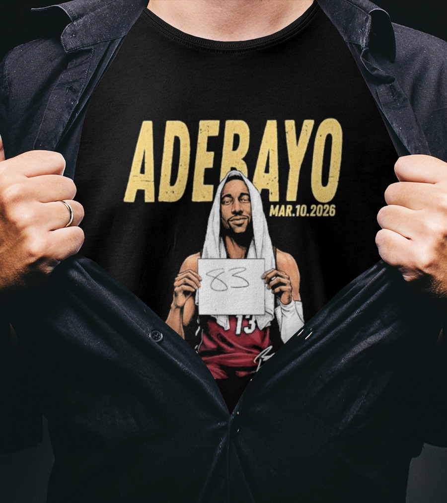 Ultimate Bam Adebayo Career High 83 Miami Basketball March 10 2026 T-Shirt
