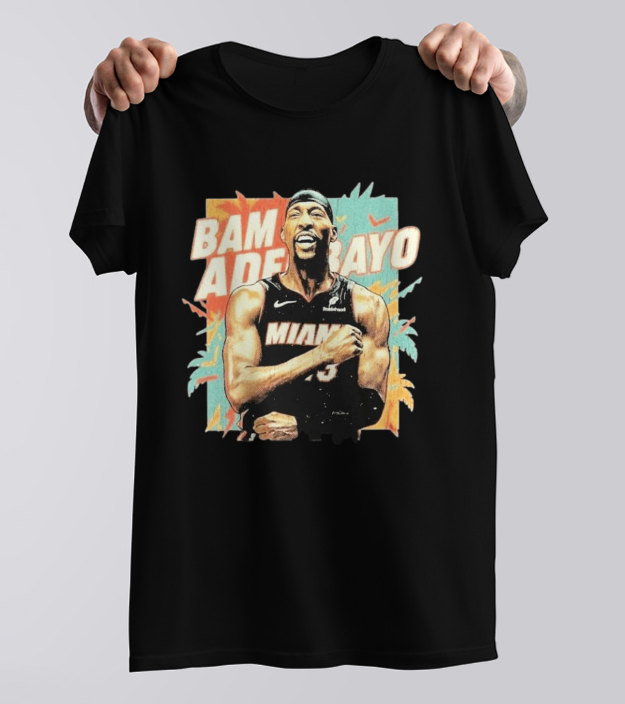 Bam Adebayo Miami Basketball NBA Star Tropical Vibes T-Shirt