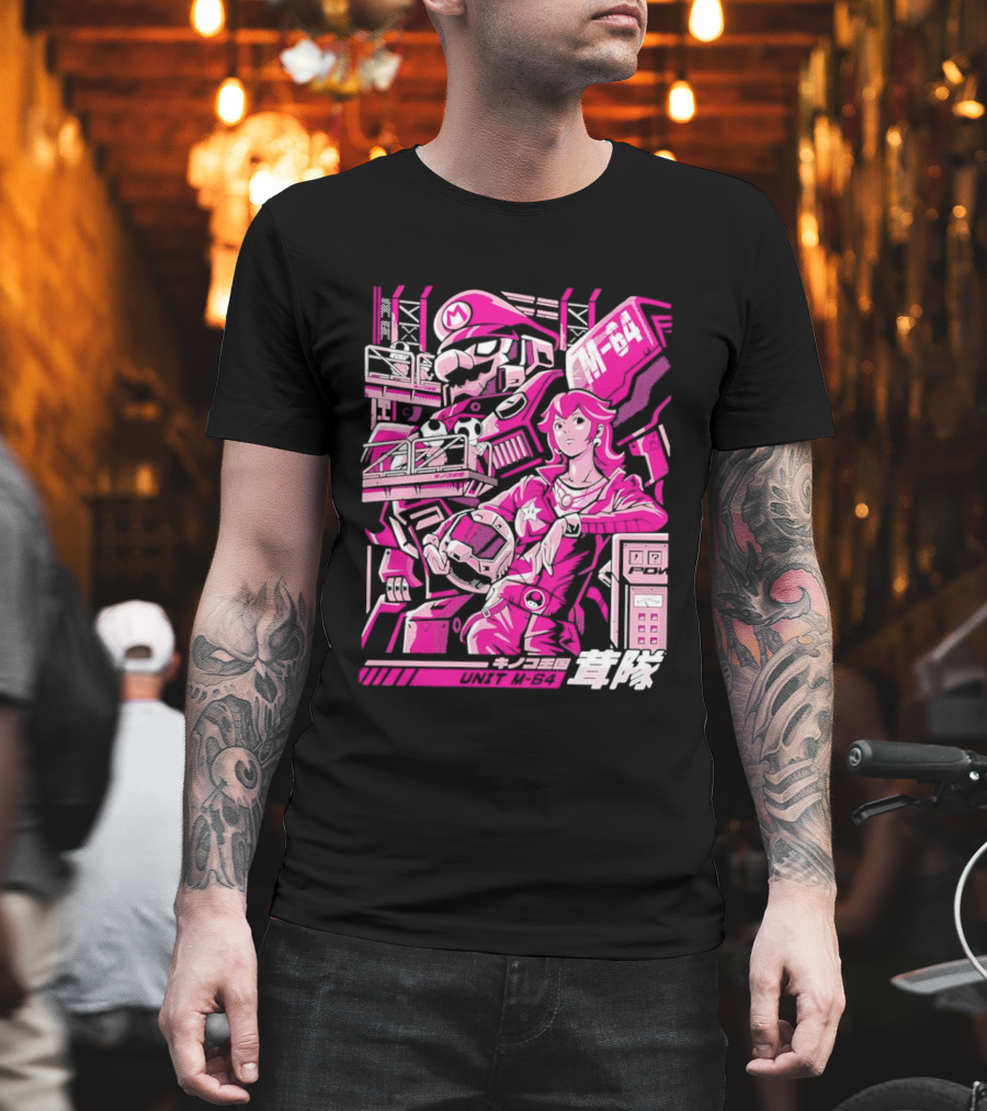 Unit M 64 Mario Mech M 64 Princess Peach T-Shirt