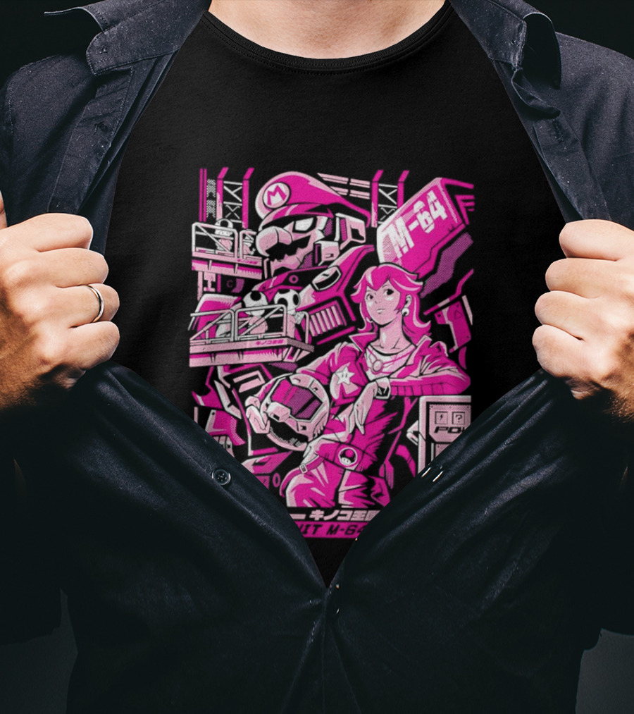 Unit M 64 Mario Mech M 64 Princess Peach T-Shirt
