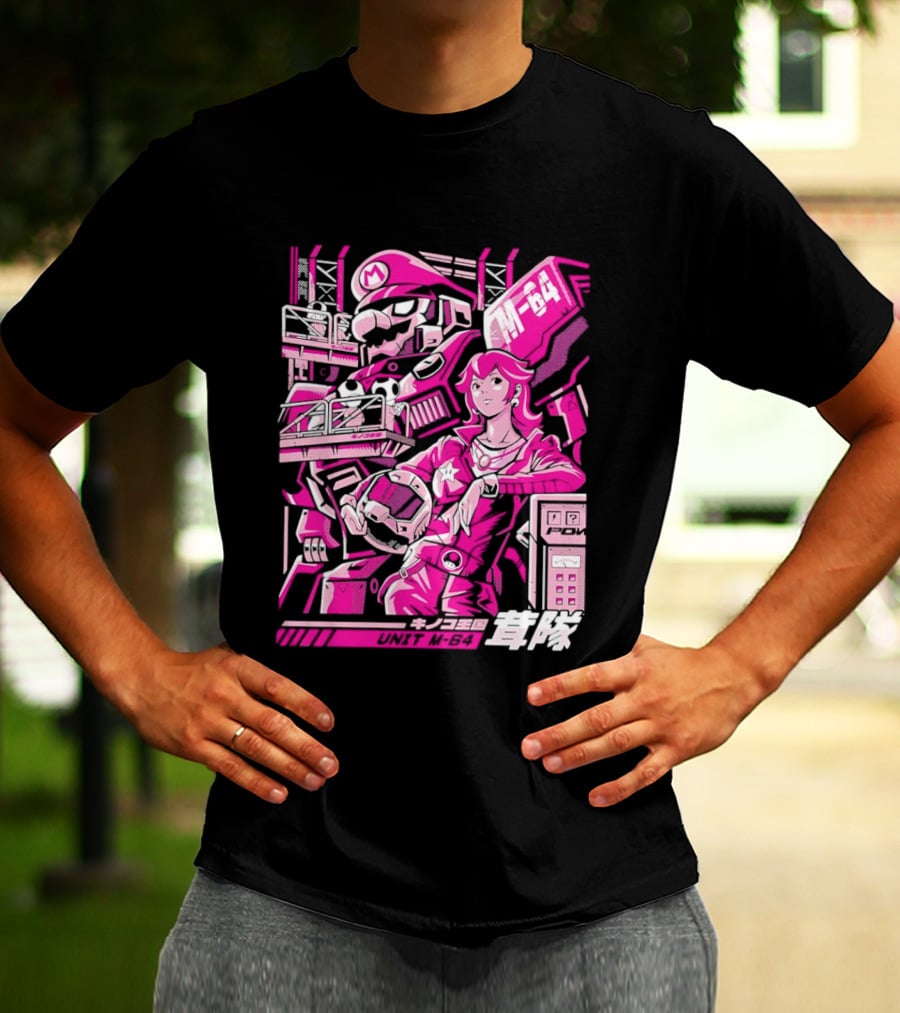 Unit M 64 Mario Mech M 64 Princess Peach T-Shirt