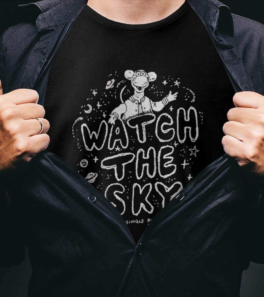 The Sky Single Rider Astronaut Bear With Cosmic Surroundings T-Shirt