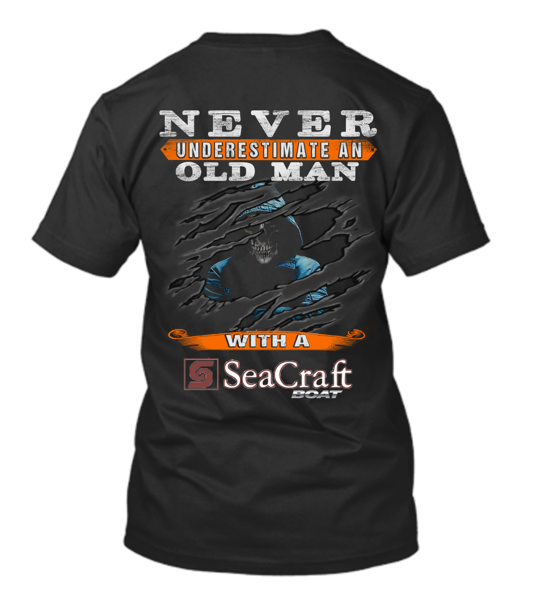 NEVER UNDERESTIMATE AN OLD MAN WITH A SEACRAFT BOAT T-Shirt