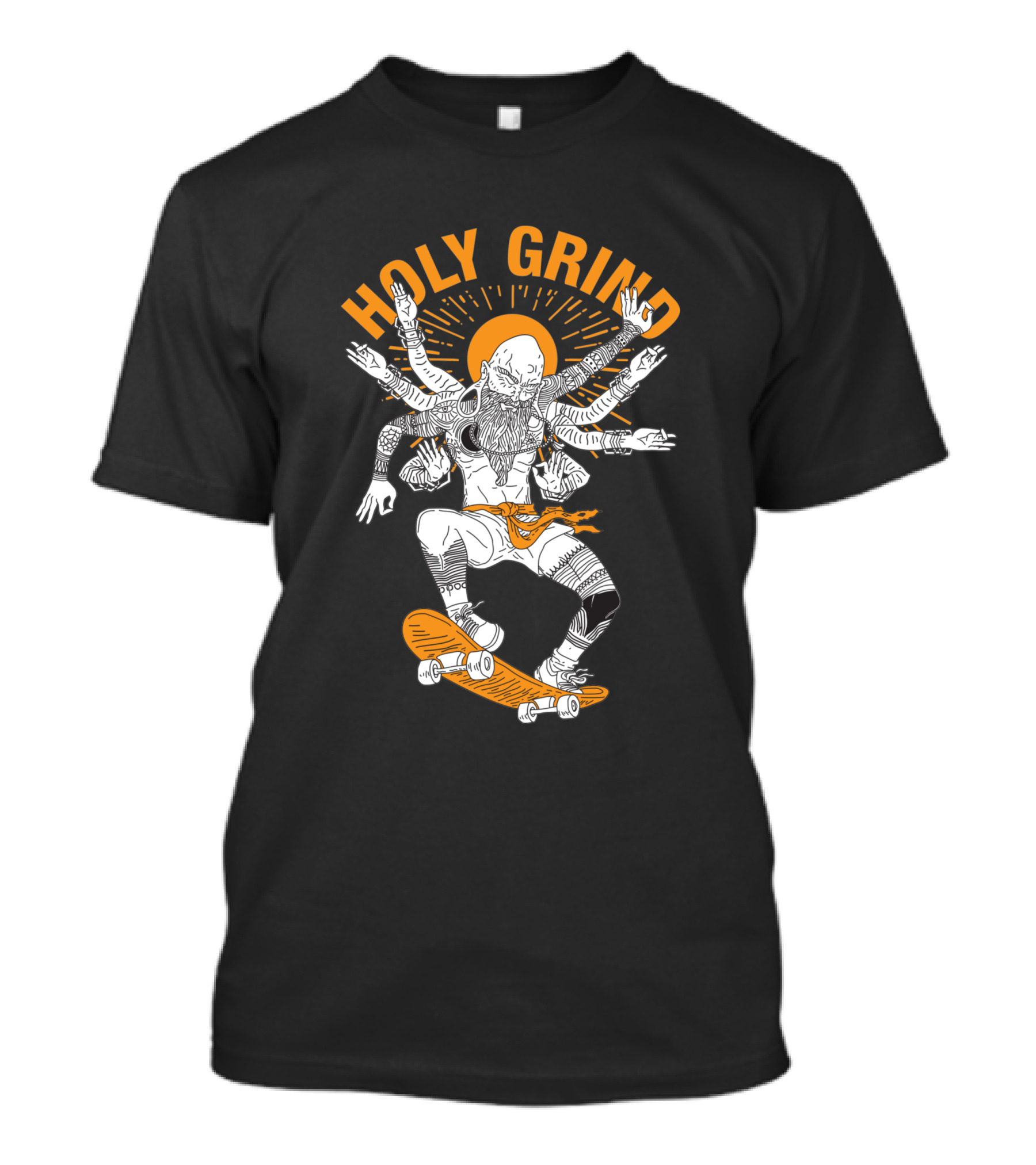 Holy Grind Skateboarding Deity Multilimb Monochrome T-Shirt