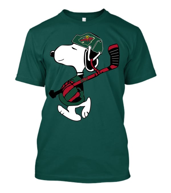 Minnesota Wild Snoopy Hockey T-Shirt