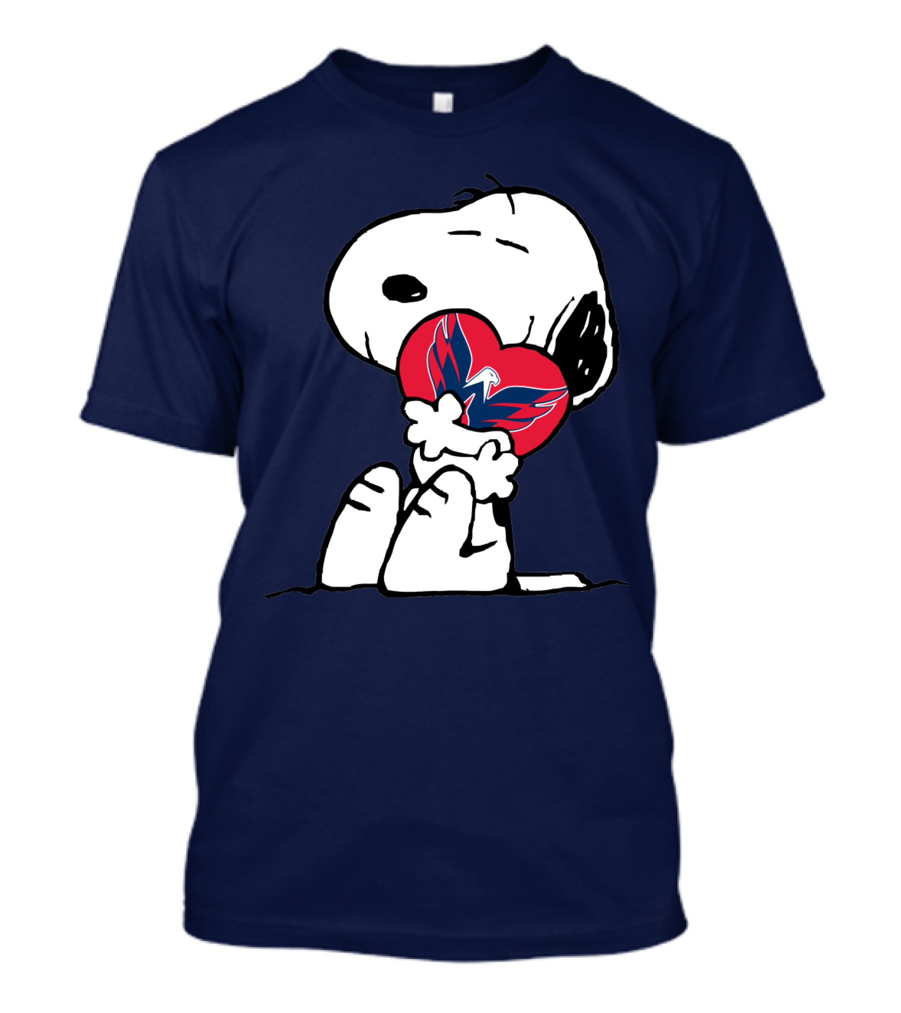 Snoopy Hugging Washington Capitals Heart T-Shirt