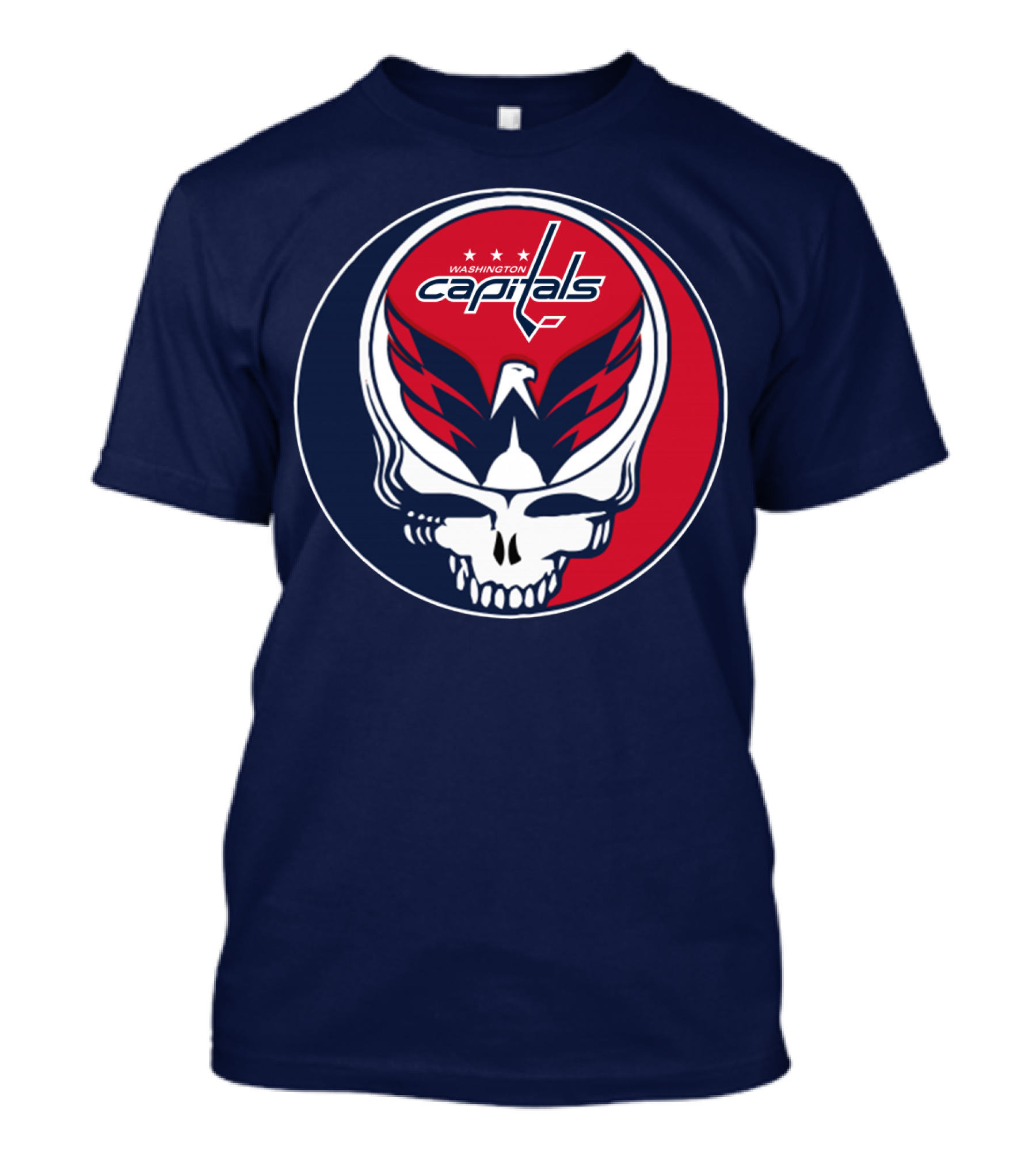 Washington Capitals Deadheads Hockey Logo Crest T-Shirt