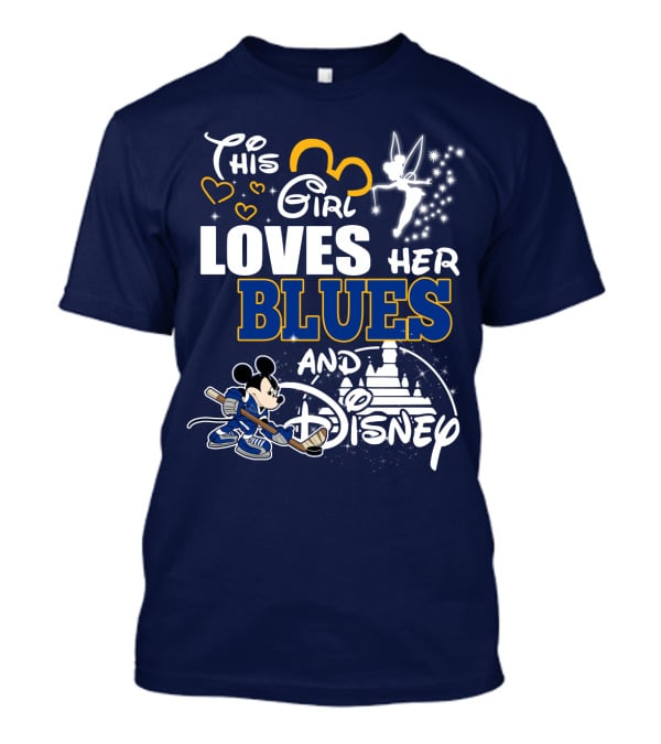 This Girl Loves Her Blues And Disney T-Shirt