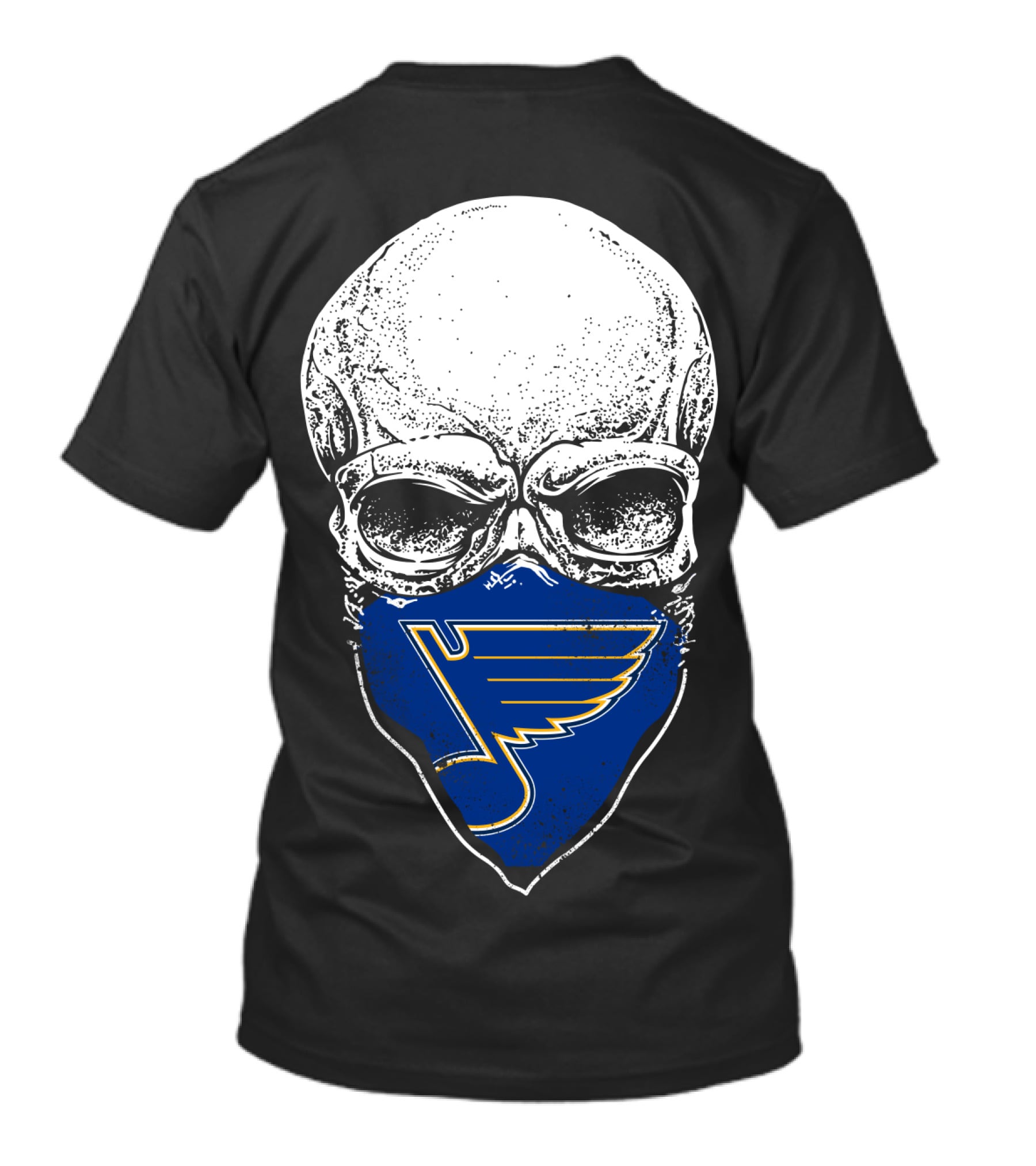 St. Louis Blues Skull Bandana With Iconic Winged Note T-Shirt