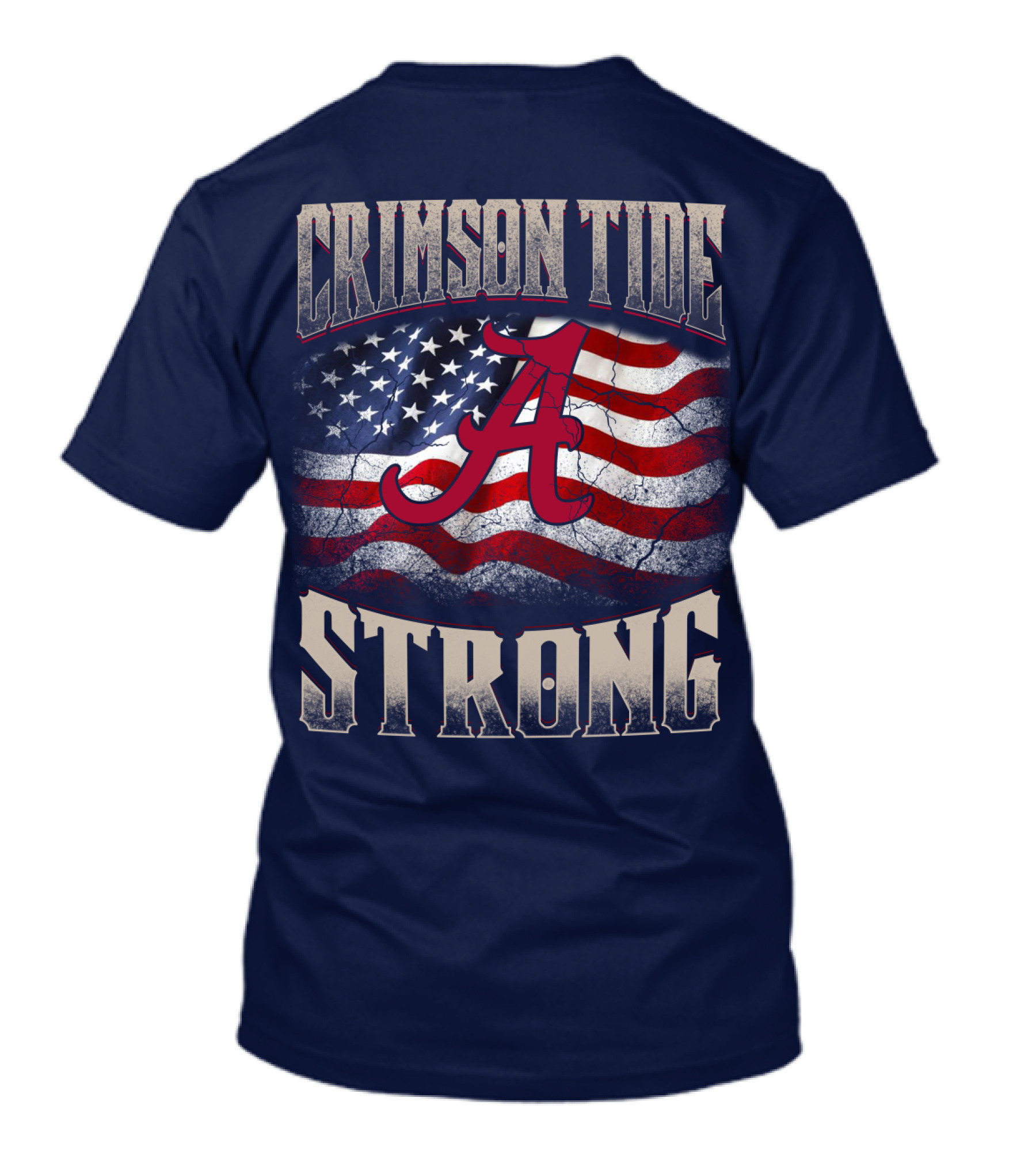 Crimson Tide Strong A American Flag T-Shirt