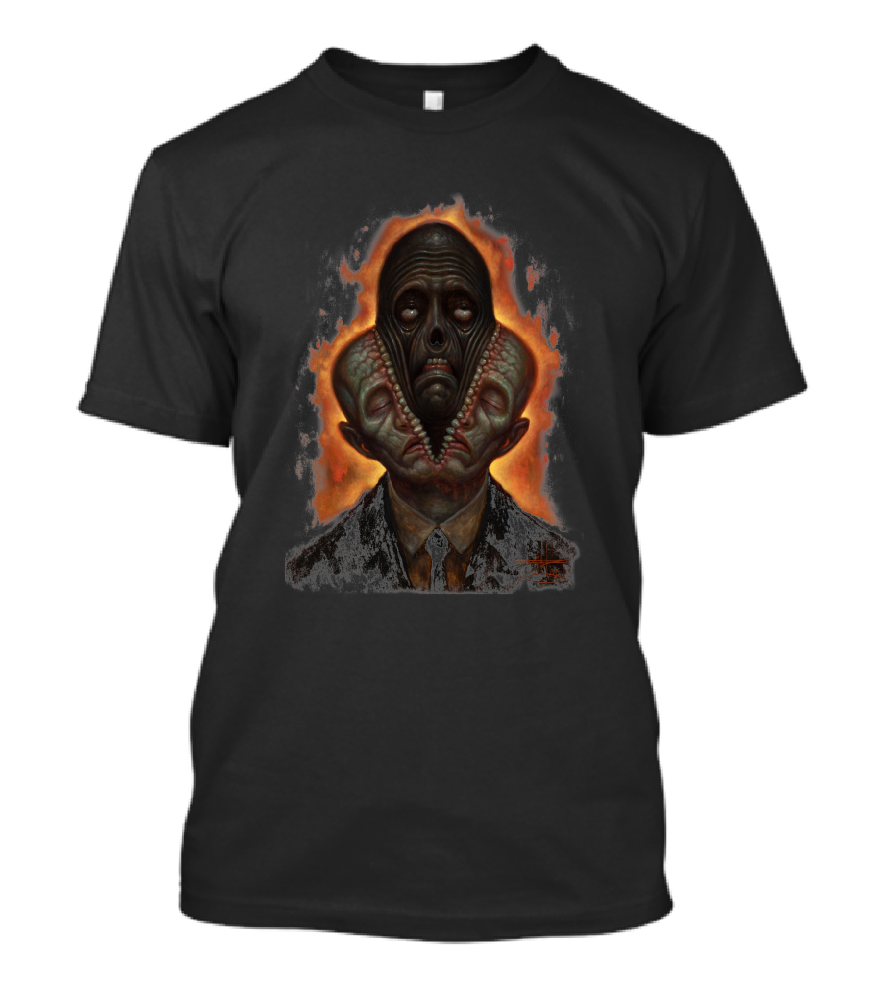 Alter Ego 1297247 Surreal Creature With Flaming Backdrop T-Shirt