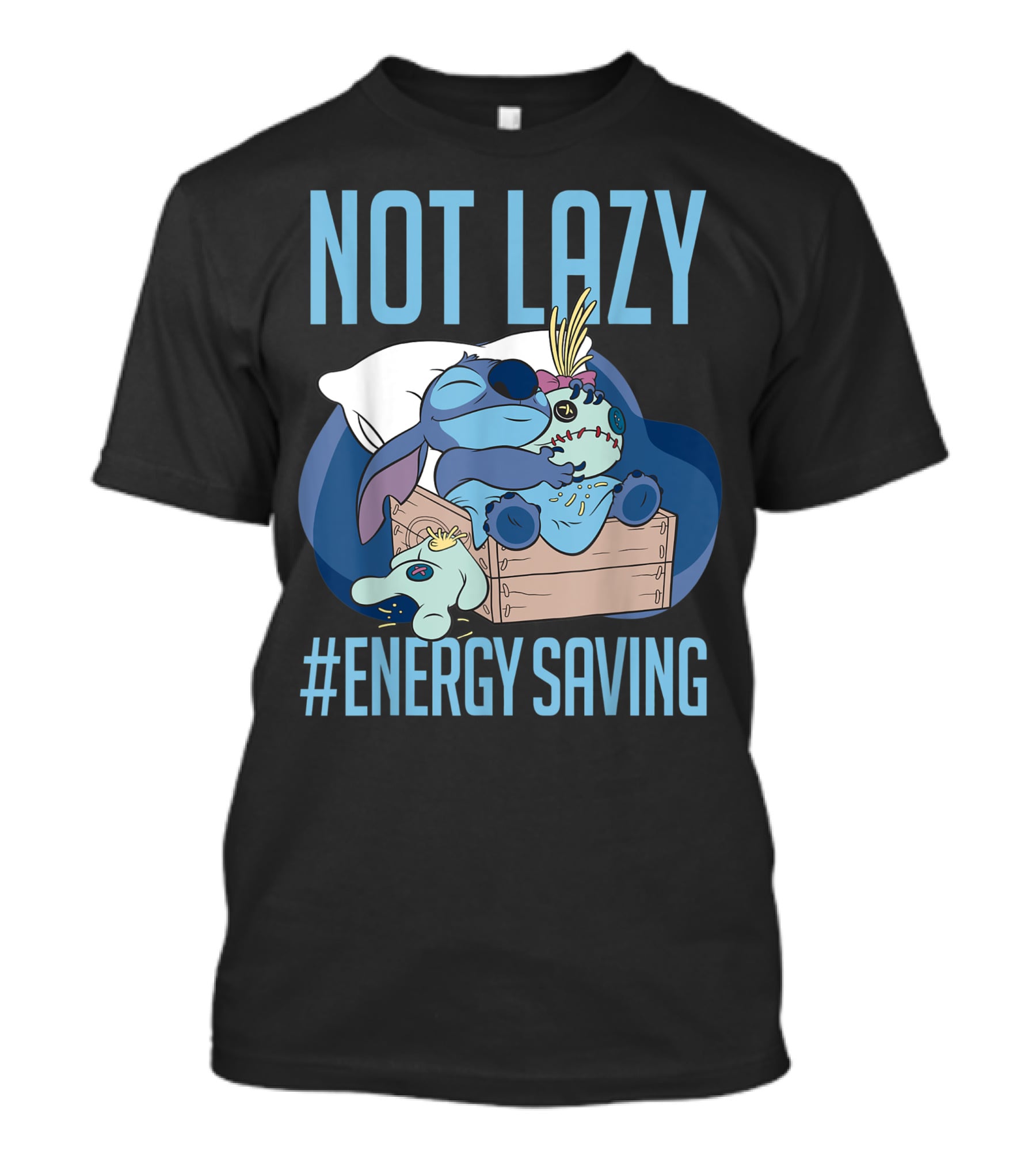 Disney Lilo And Stitch Not Lazy Energy Saving #EnergySaving T-Shirt