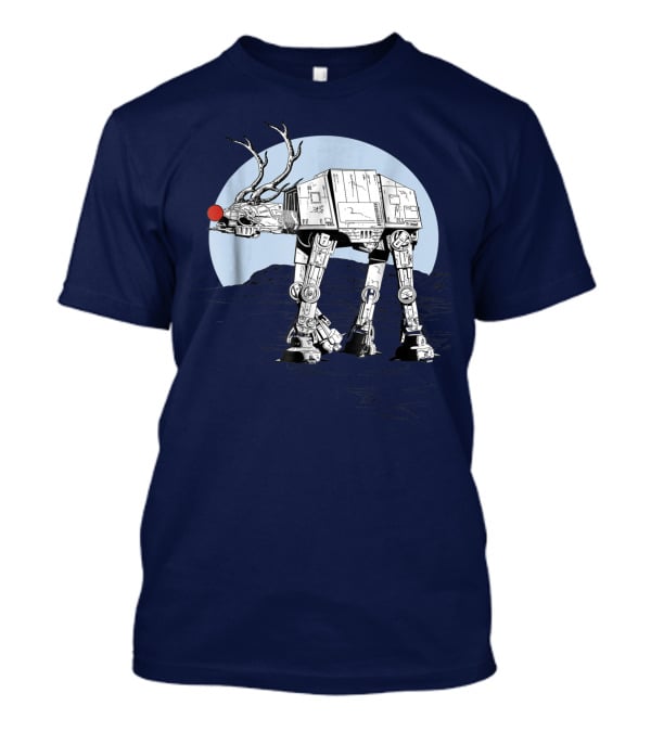 Star Wars Rudolph AT-AT Walker Moonlit Scene T-Shirt