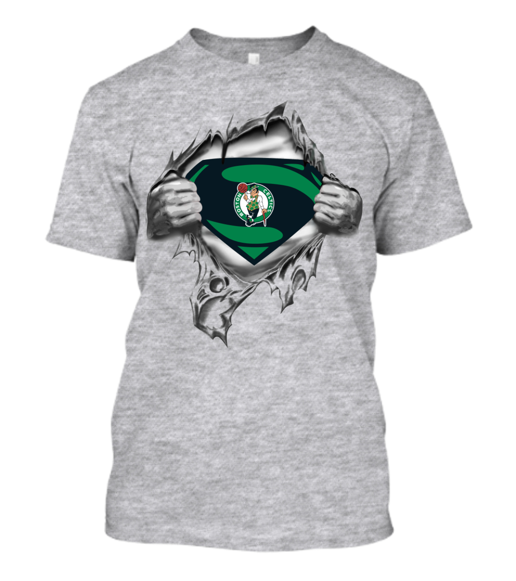 Boston Celtics Super Logo Chest Reveal T-Shirt