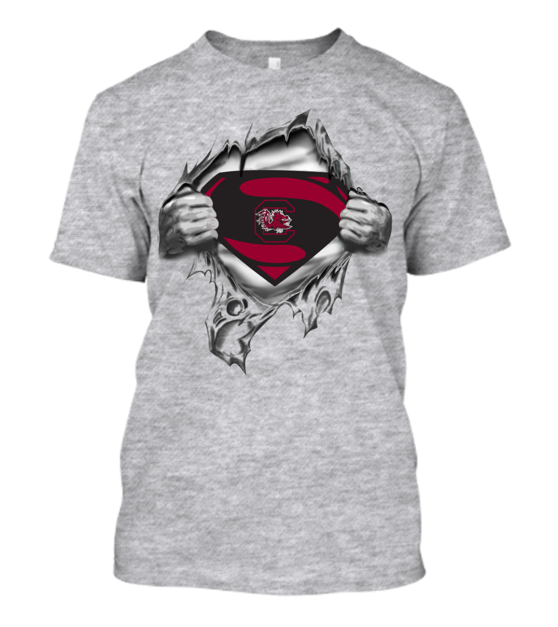 Superman South Carolina Gamecocks Logo Icon With Inner Strength Theme T-Shirt