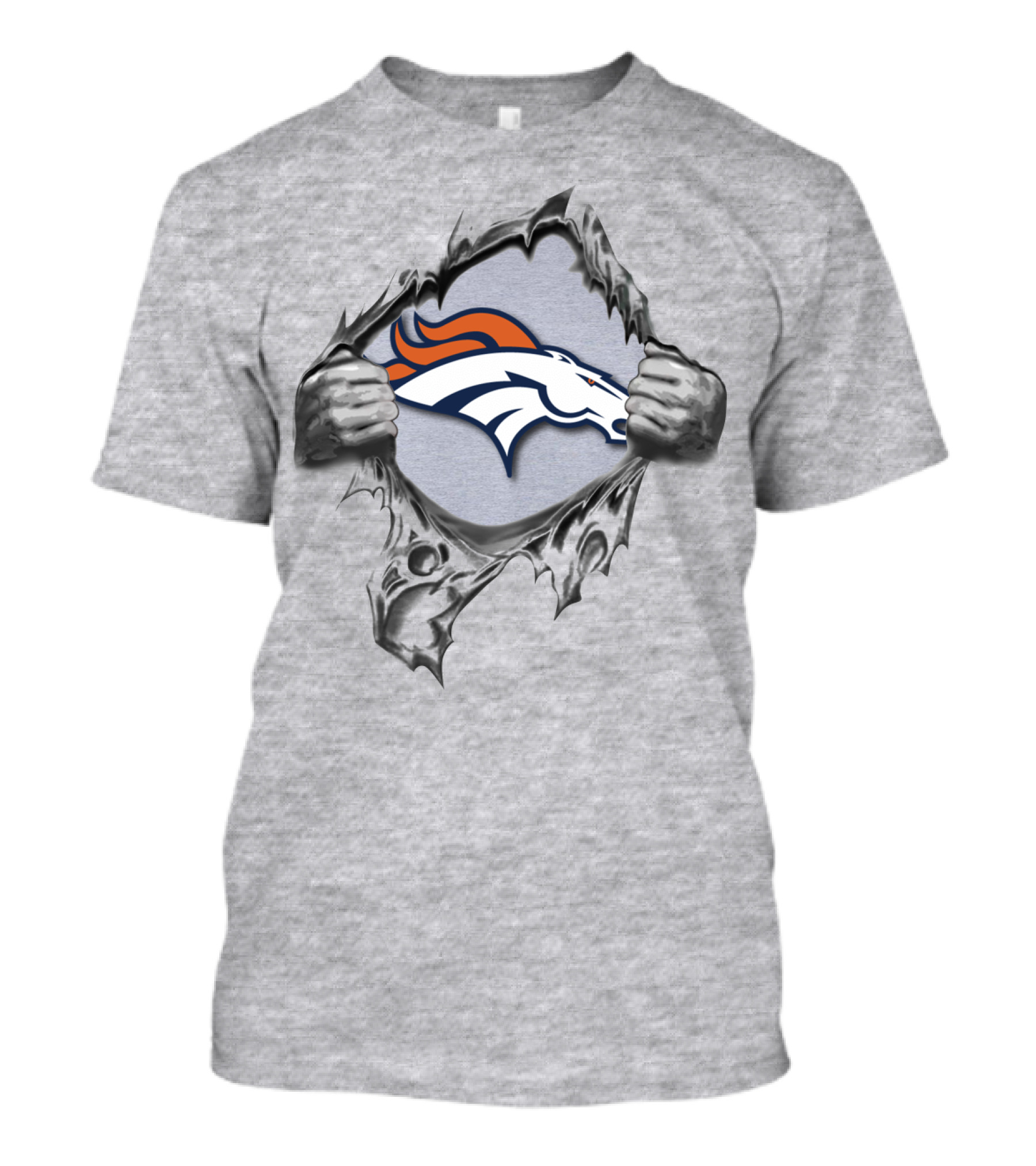 Denver Broncos Ripped Logo Fan T-Shirt