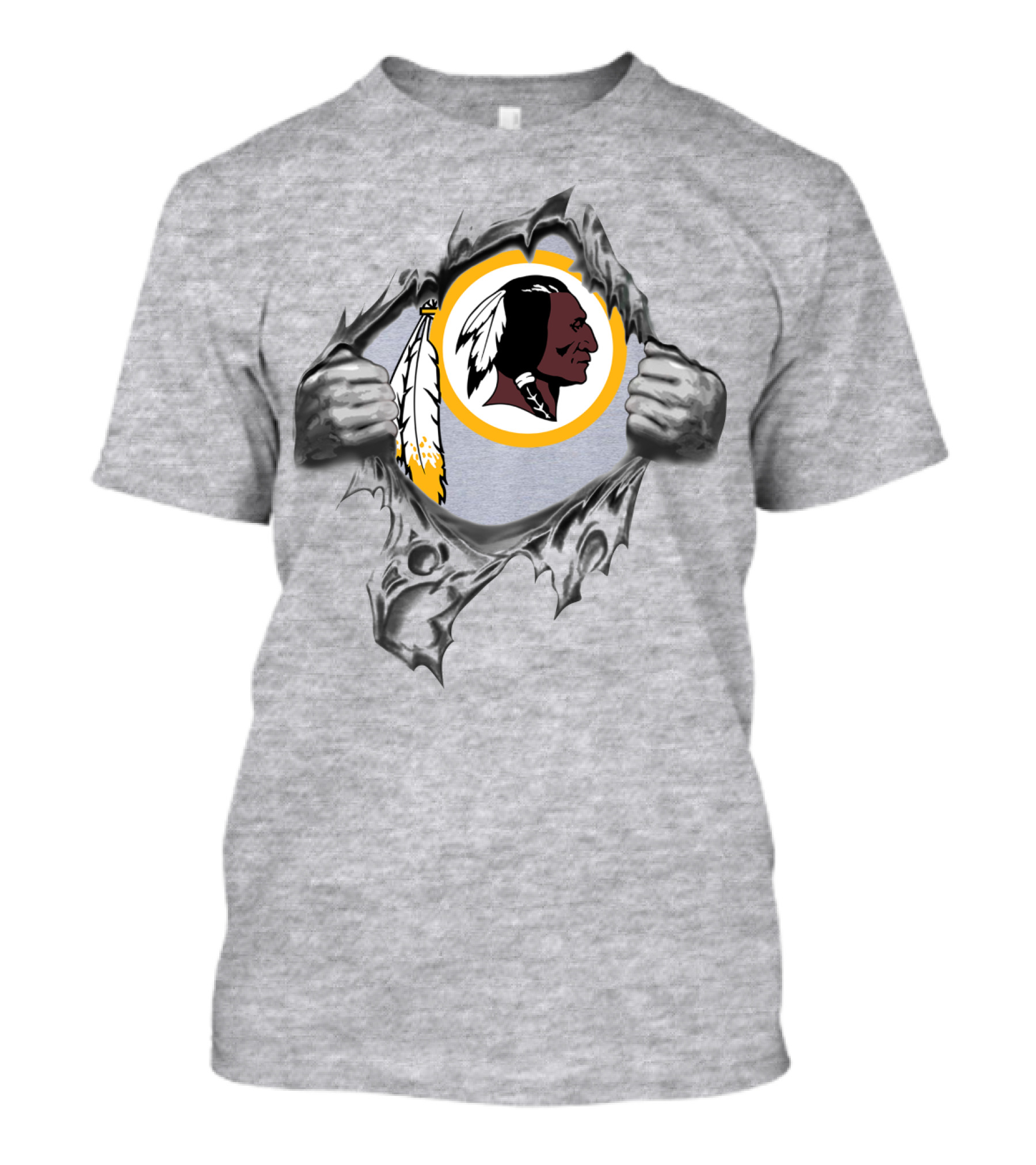 Washington Redskins Ripped Through T-Shirt