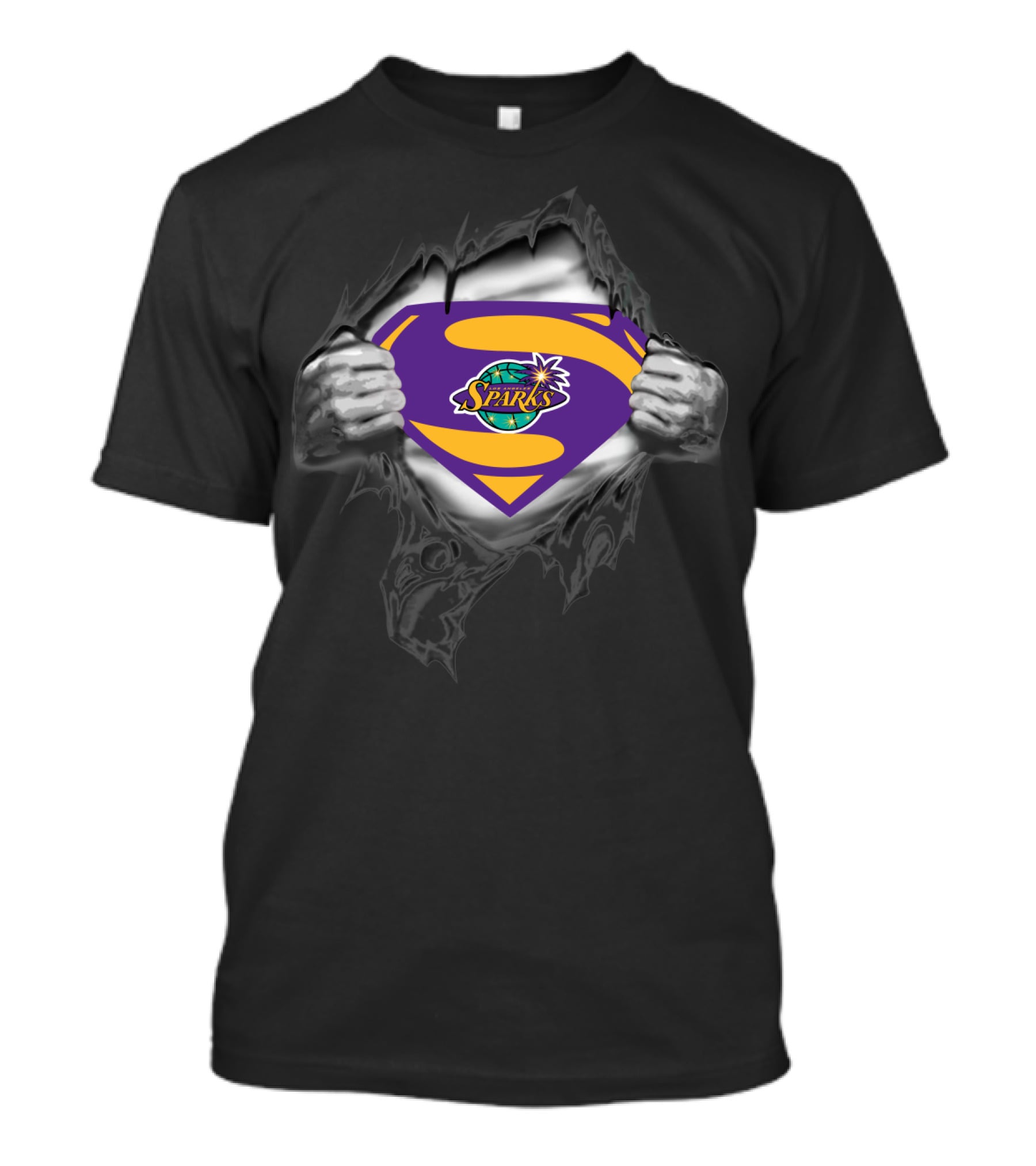 Los Angeles Sparks Superman Logo 406 T-Shirt
