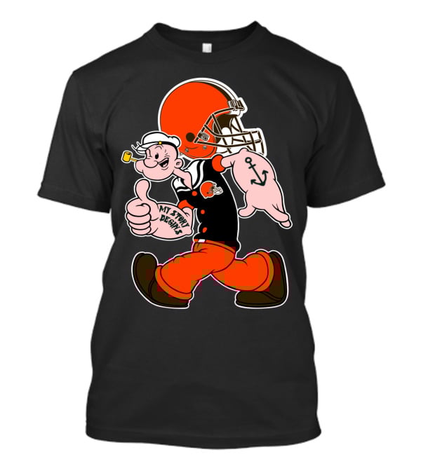 Popeye Cleveland Browns Cartoon Character T-Shirt