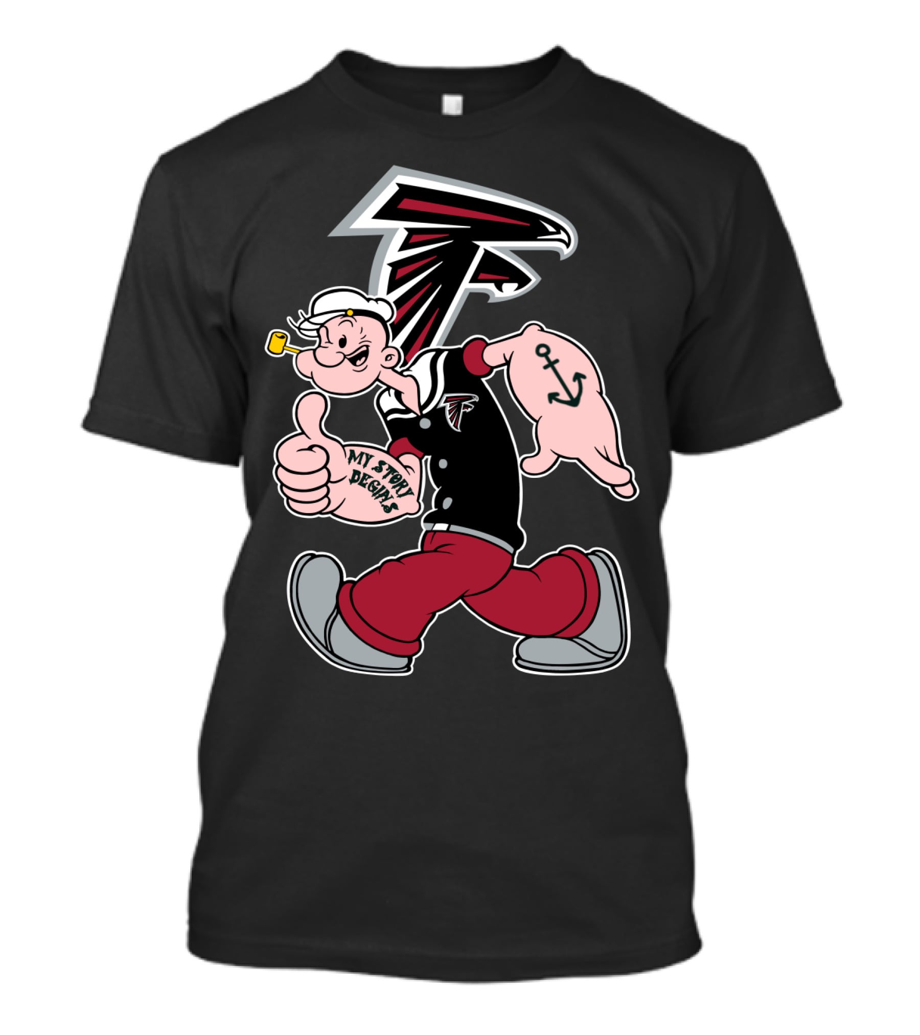 Atlanta Falcons Popeye My Story Designs T-Shirt