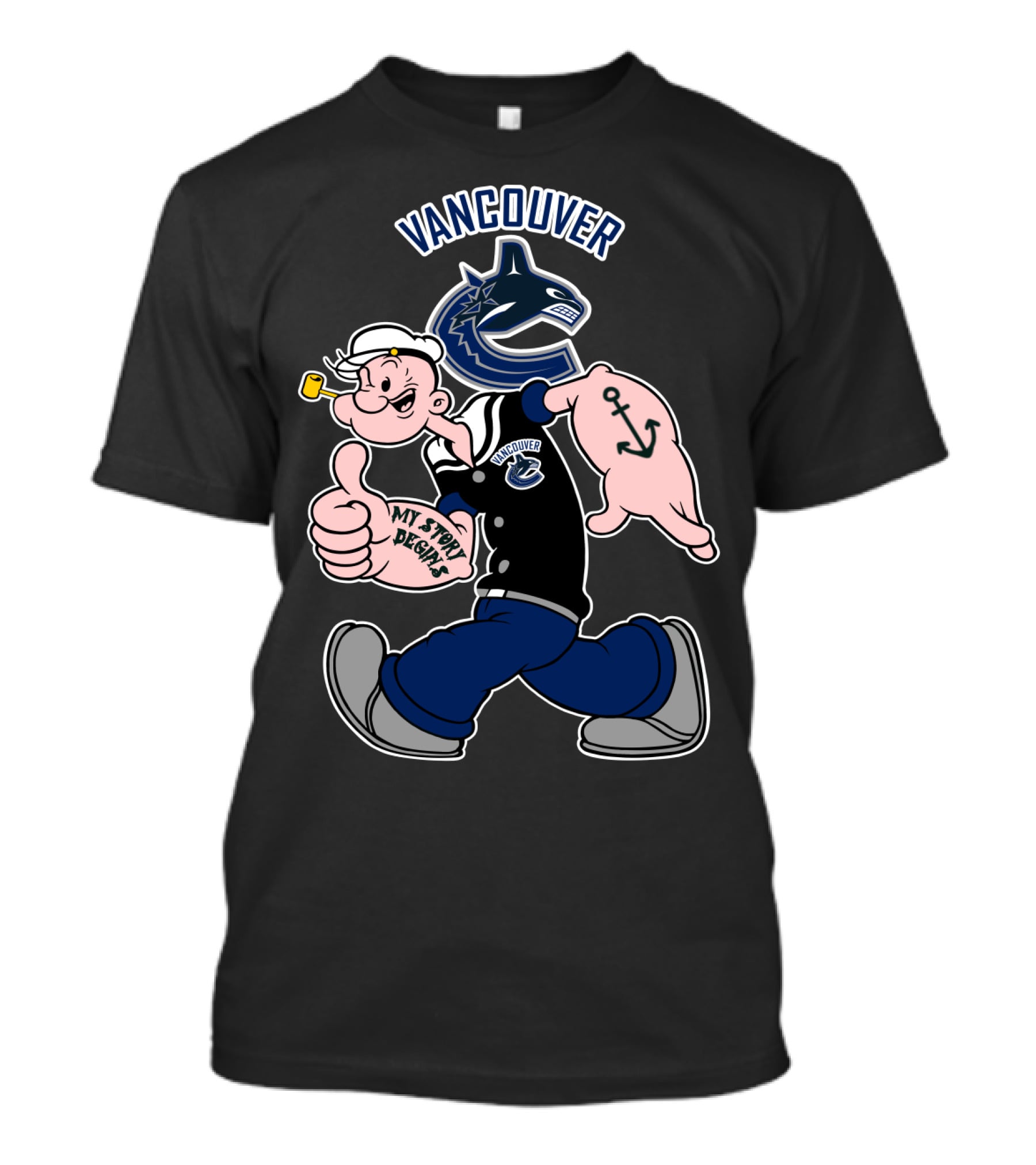 Vancouver Canucks My Story Designs Sailor Character T-Shirt