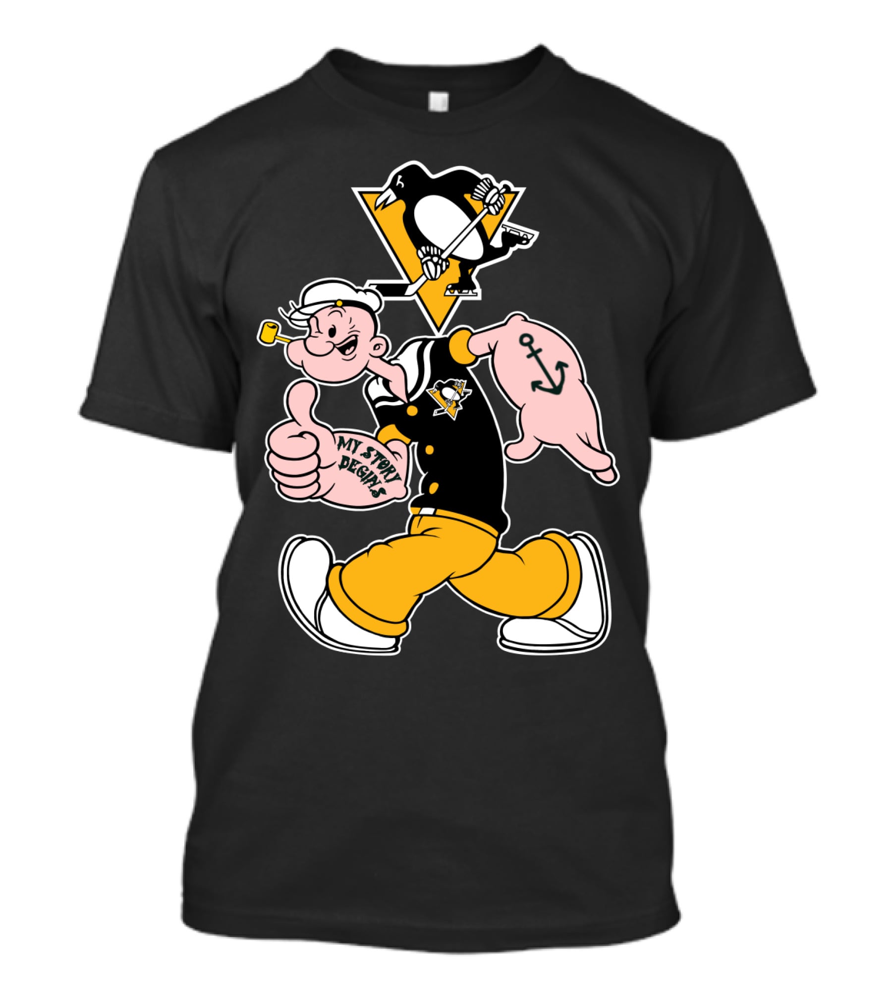 Pittsburgh Penguins Popeye Mashup T-Shirt