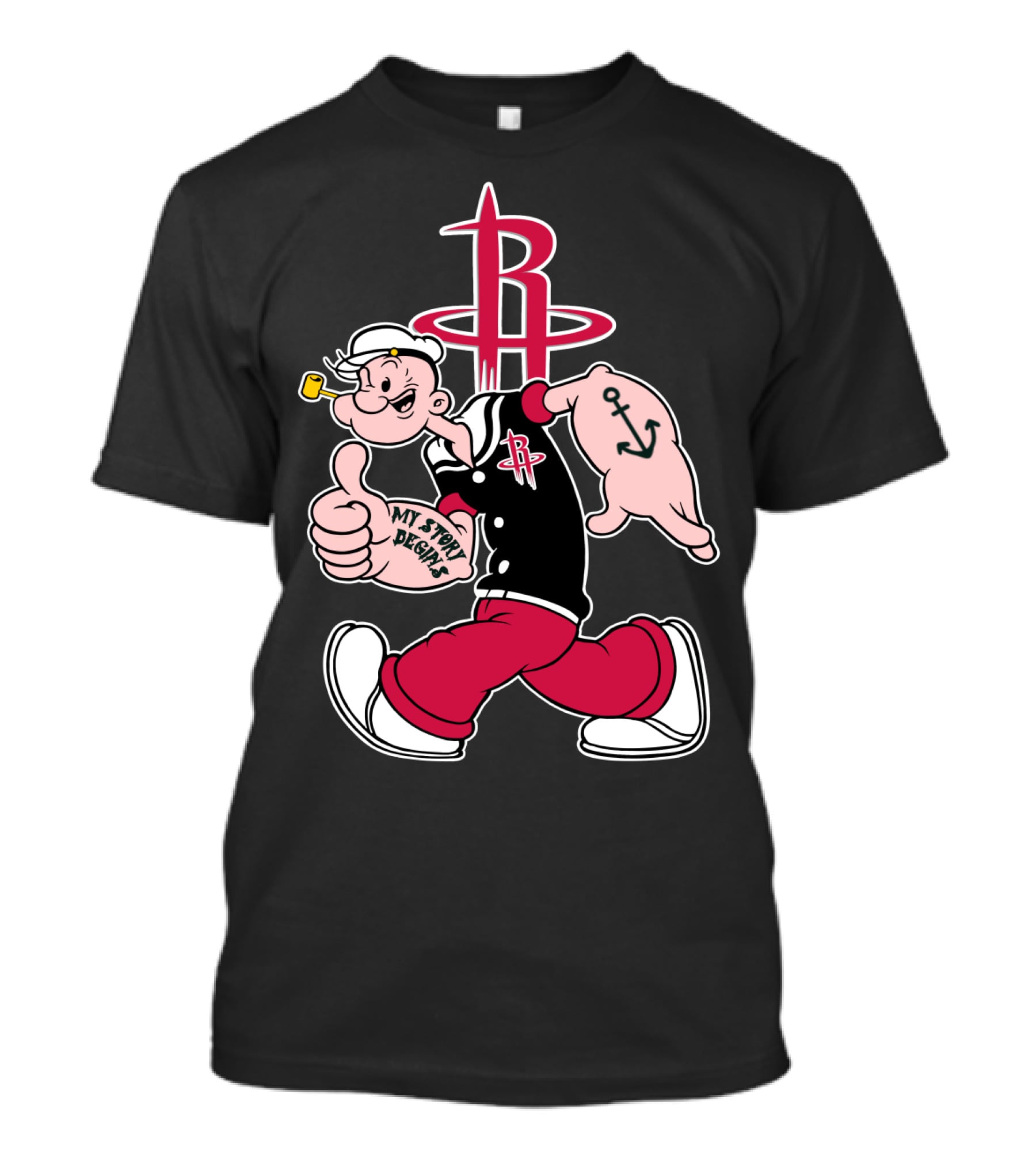 Houston Rockets My Story Begins Popeye T-Shirt