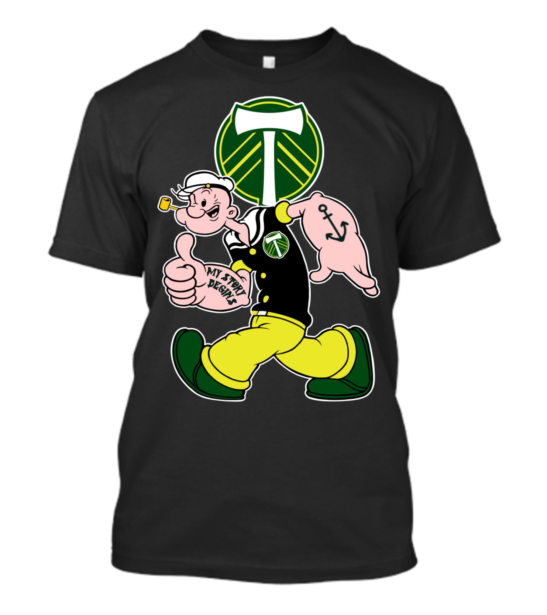 Portland Timbers My Story Designs Popeye Anchor T-Shirt