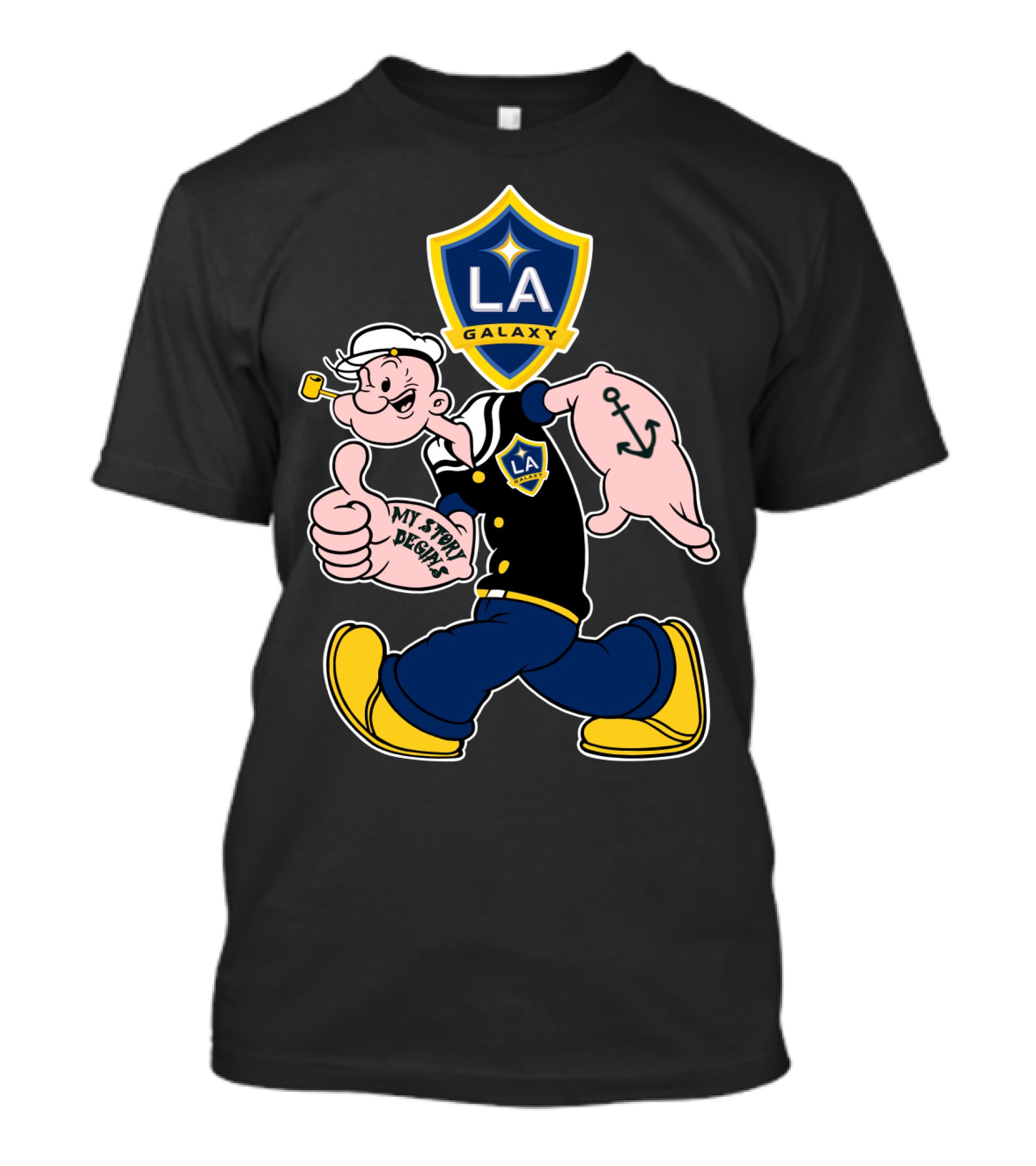Popeye My Story Begins La Galaxy T-Shirt