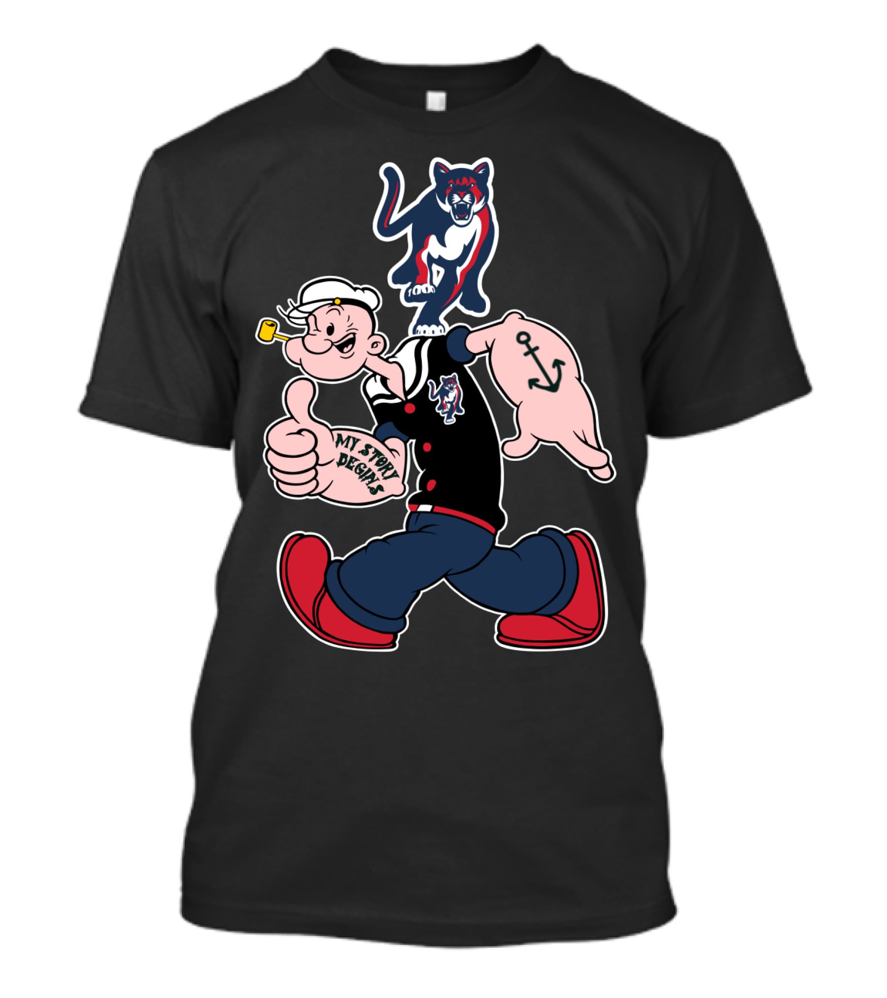 Popeye My Story Designs 177 Columbus St Cougars T-Shirt