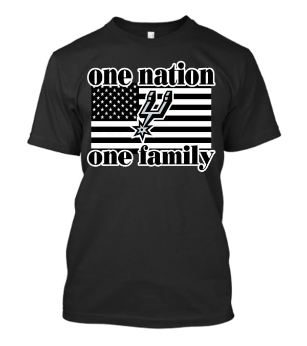 San Antonio Spurs One Nation One Family American Flag T-Shirt