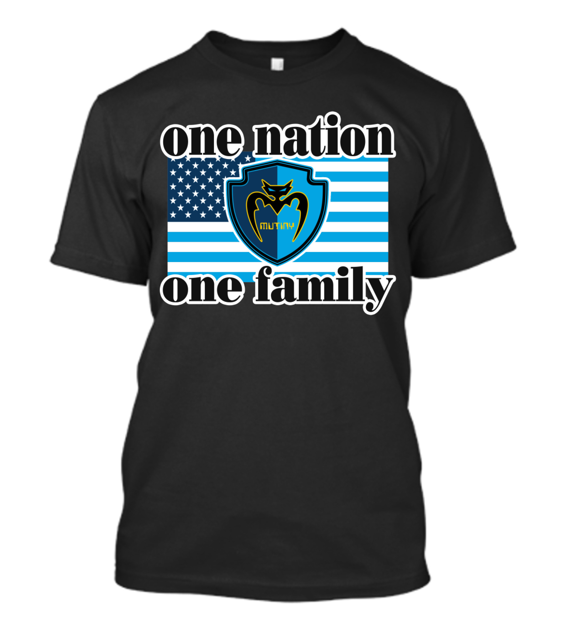 One Nation One Family Tampa Bay Mutiny American Flag T-Shirt