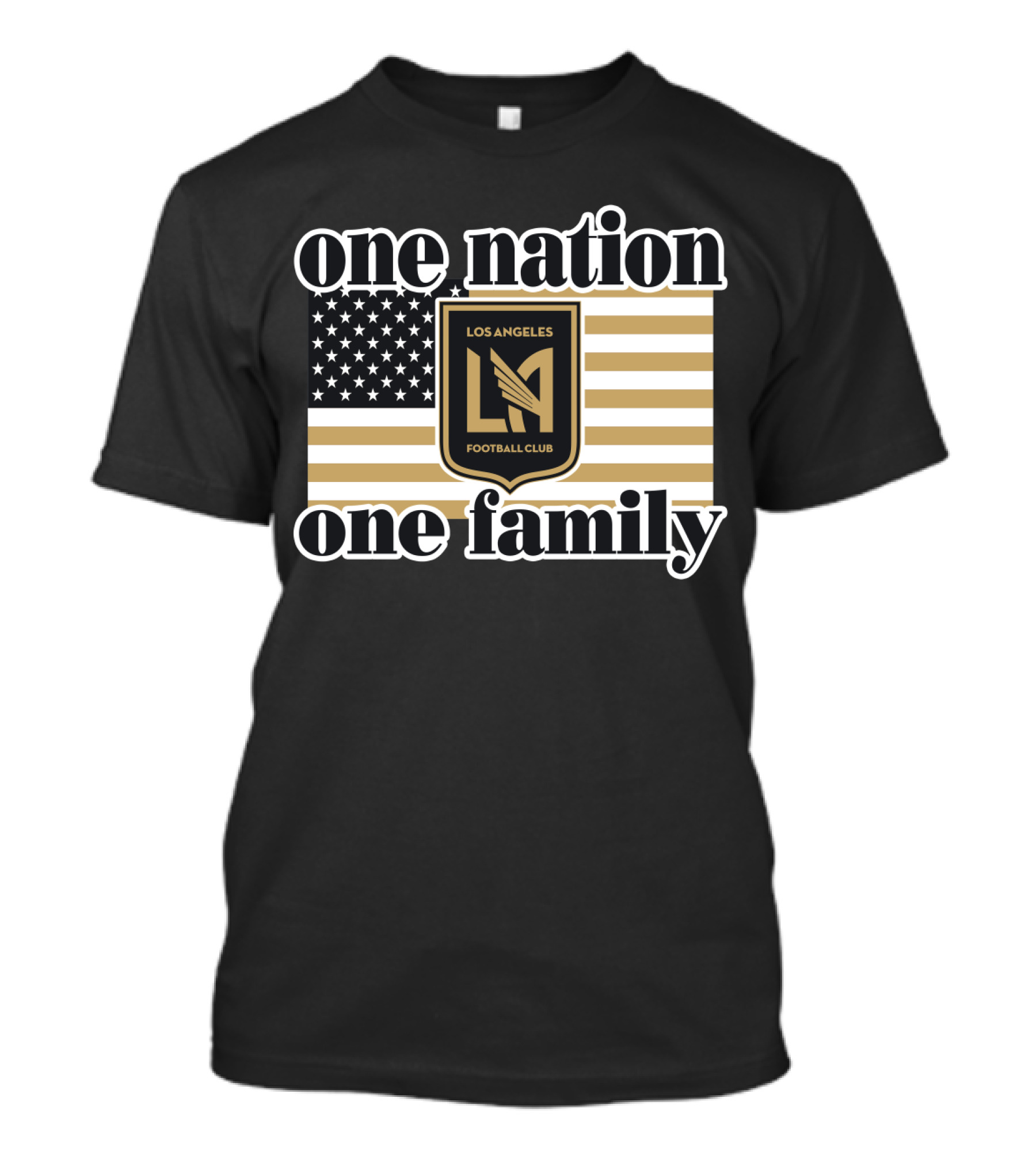 One Nation One Family Lafc American Flag 135 Los Angeles Fc T-Shirt