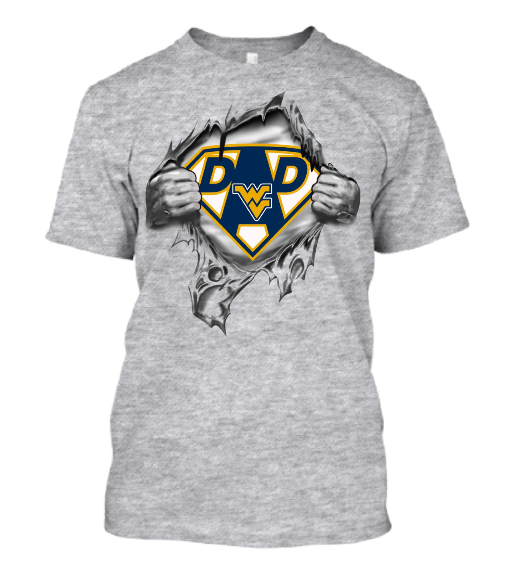 West Virginia Dad Superhero Logo Wvu Fan Gift T-Shirt