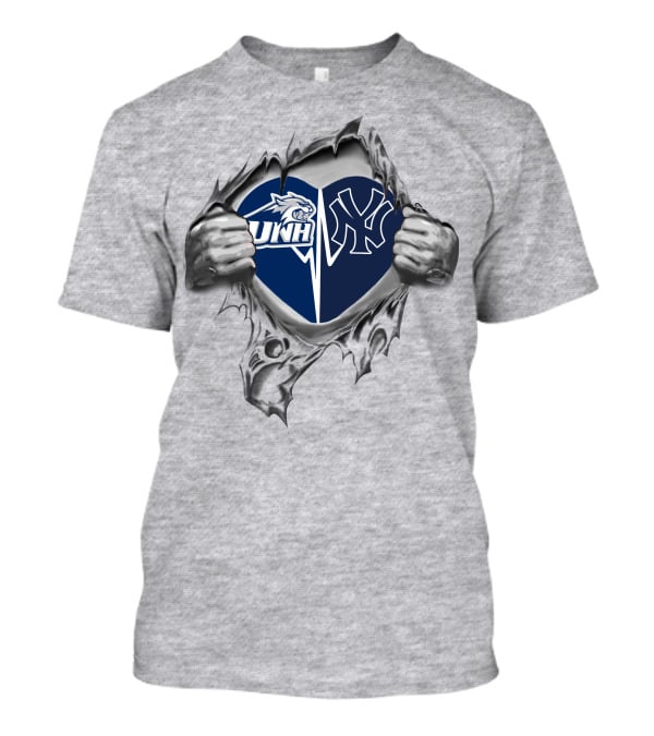 New Hampshire Wildcats Yankees Heart Symbol In My Heart T-Shirt