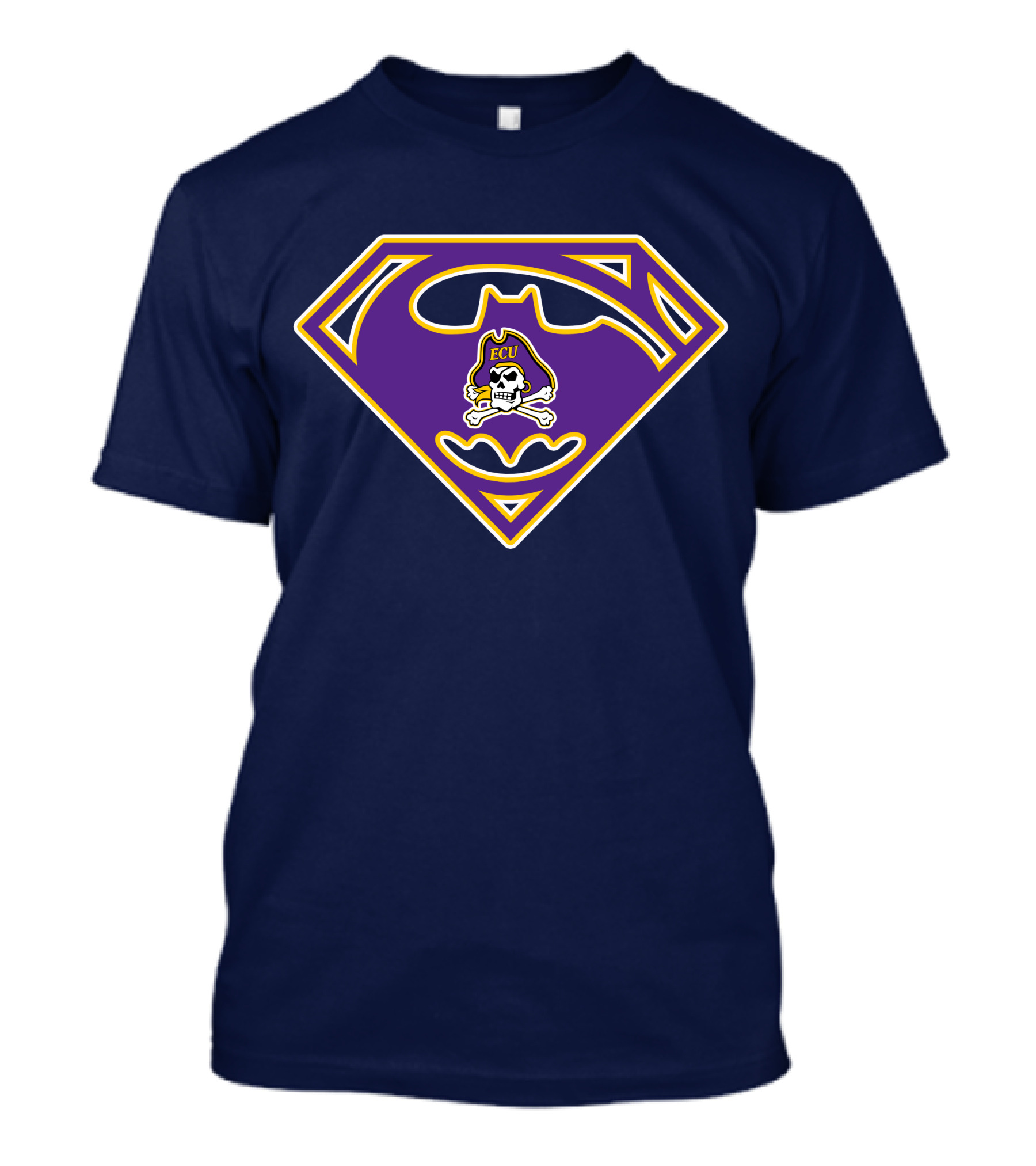 Ecu Pirates Skull Bat Symbol 78 East Carolina Football Super T-Shirt