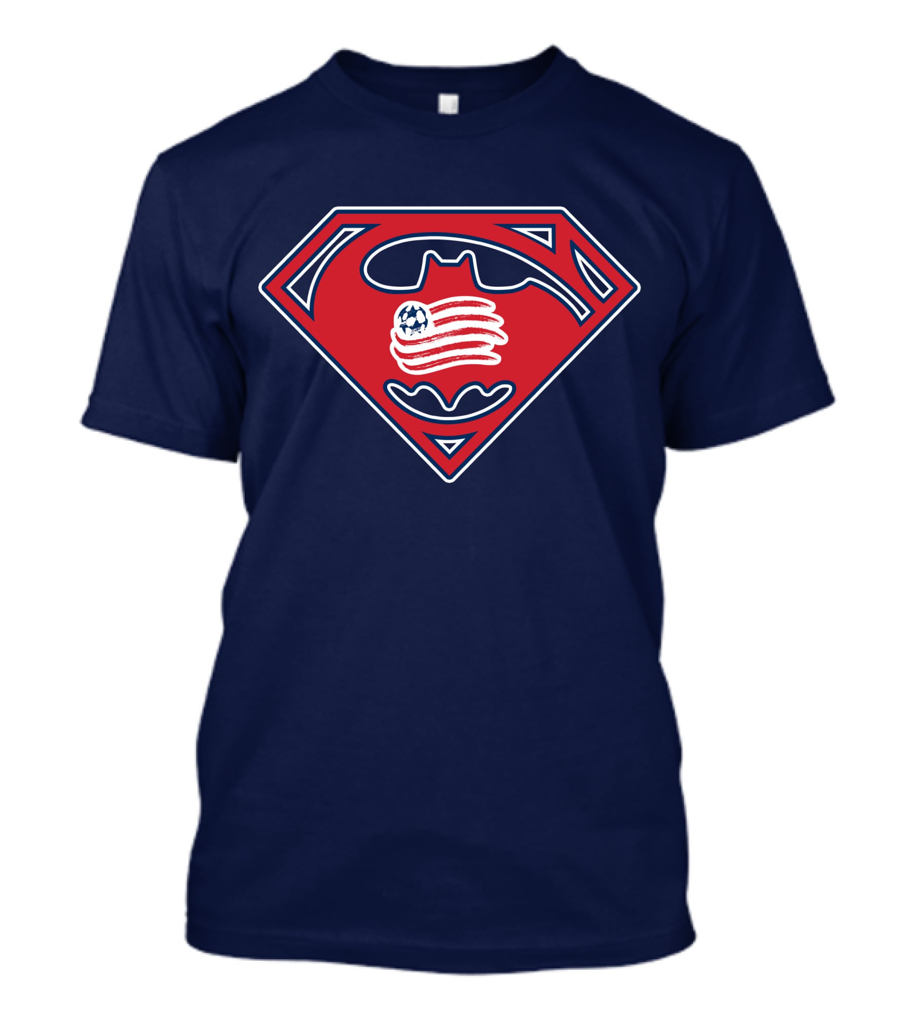 New England Revolution Superman Batman Logo Combination T-Shirt