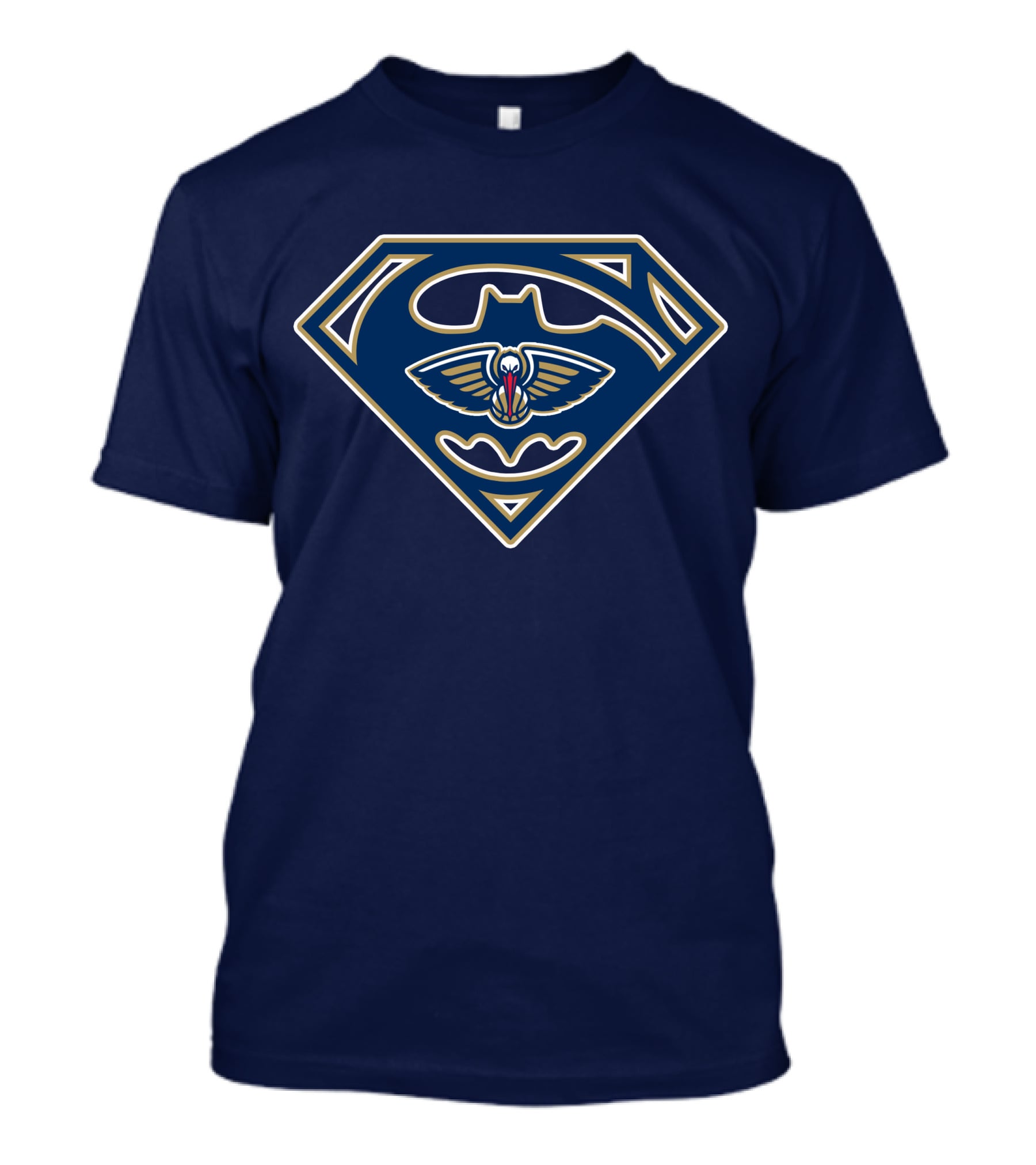 New Orleans Pelicans Batman Superman Emblem Mashup 172 T-Shirt