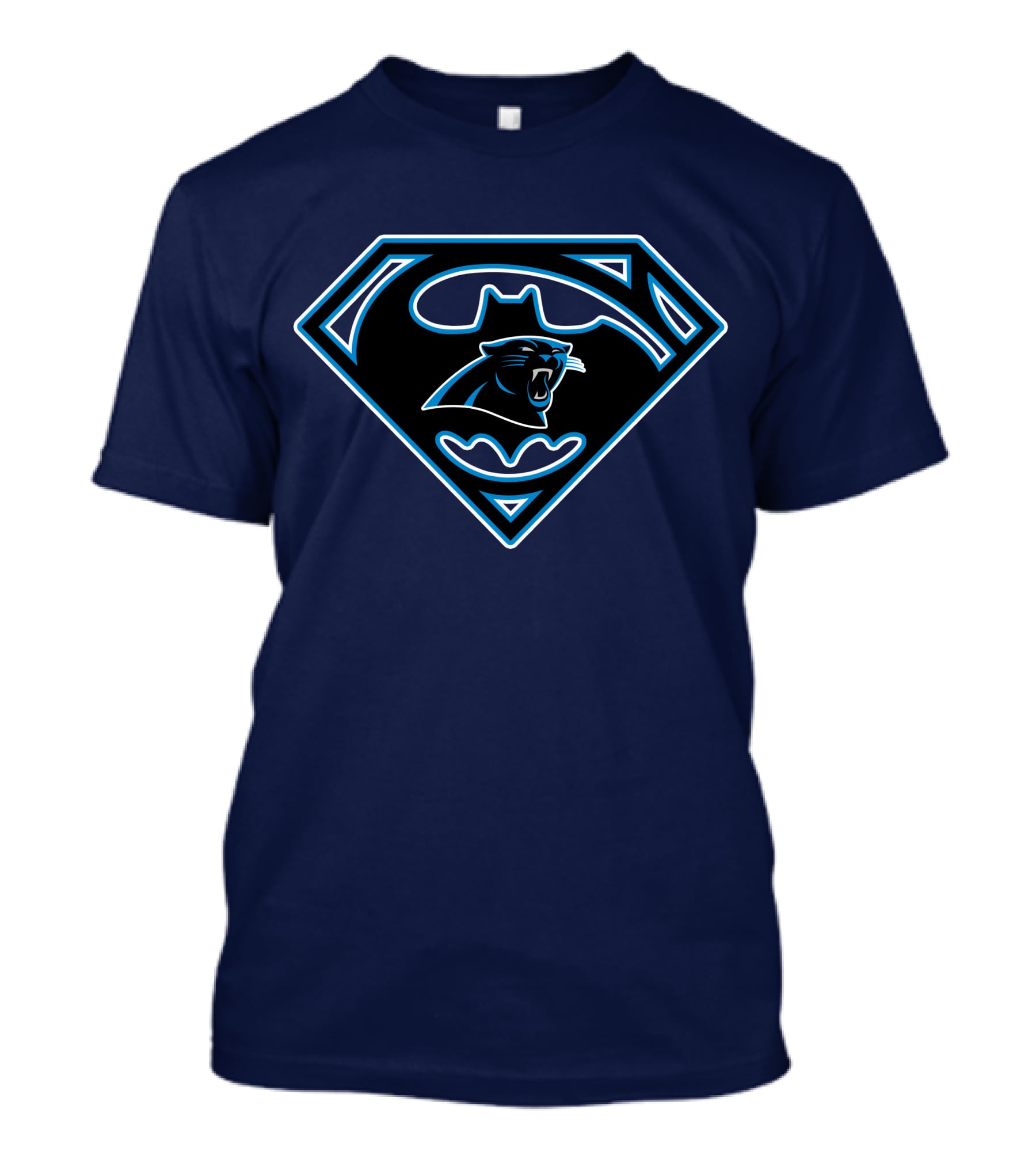 Carolina Panthers Superman Batman Logo 245 T-Shirt