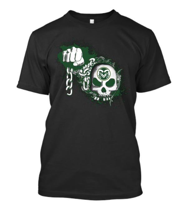 Colorado State Rams Skull Fist And Chains T-Shirt